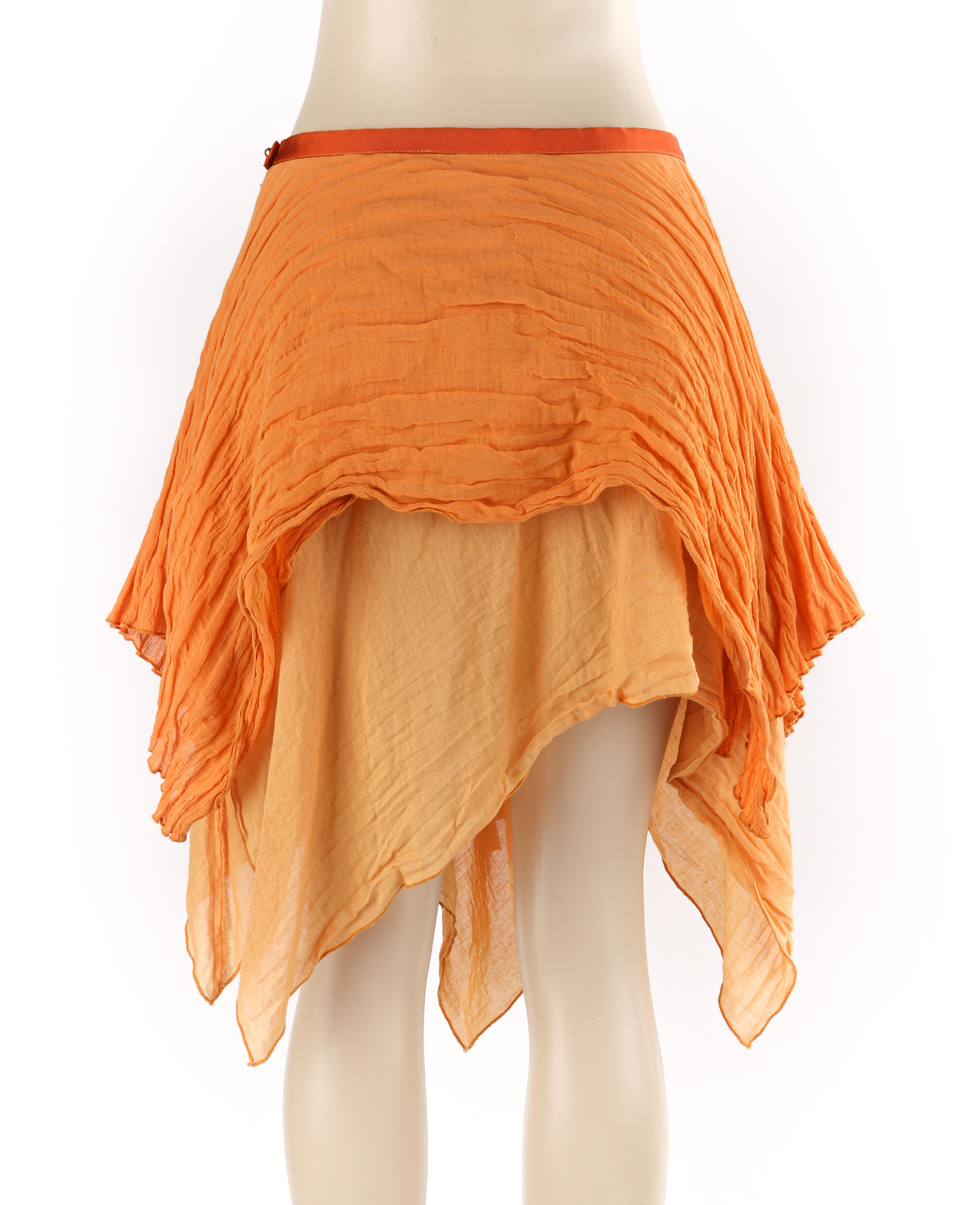 orange layered skirt