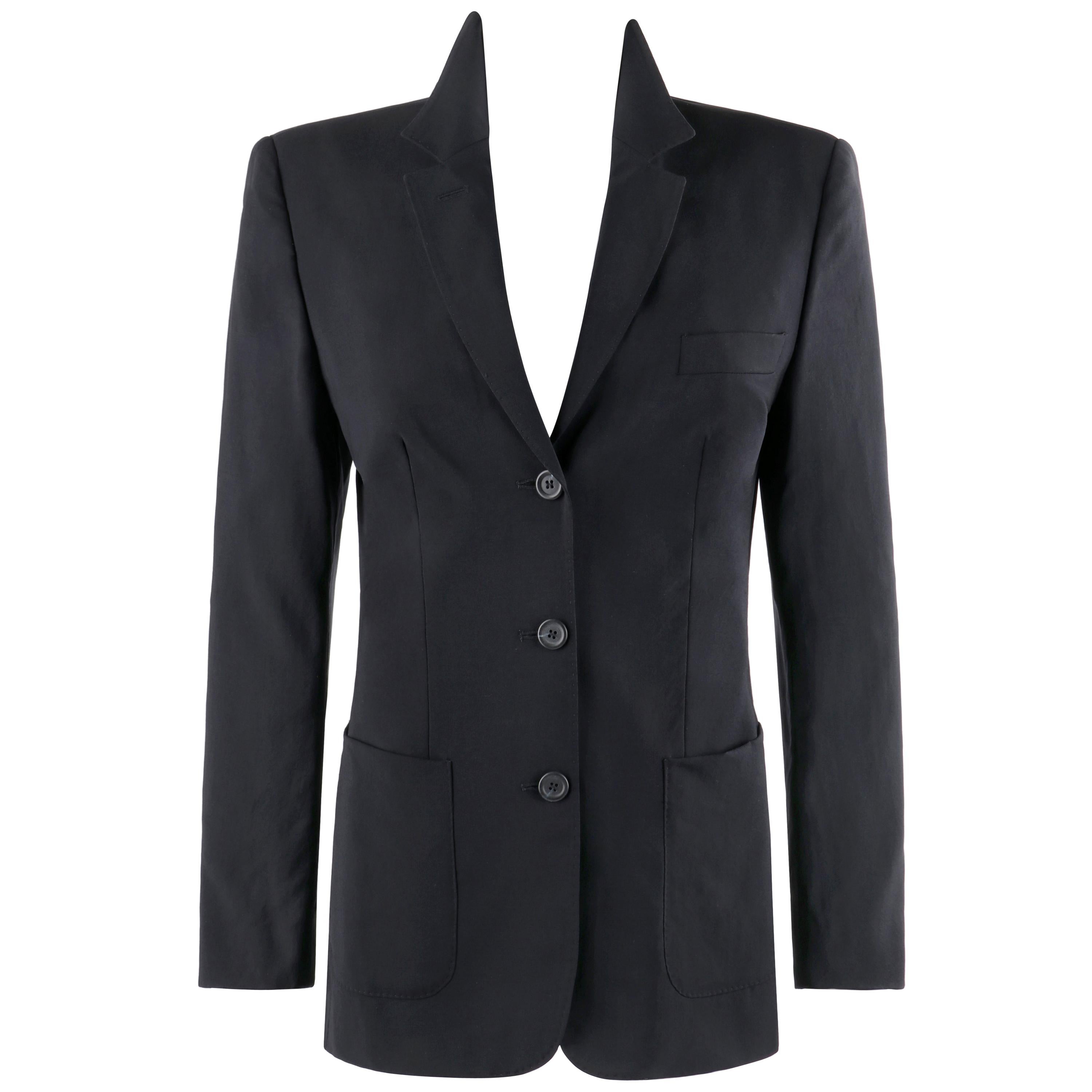 ALEXANDER McQUEEN S/S 1996 "Neptune" Black Long Sleeve Blazer Jacket For Sale