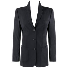 Used ALEXANDER McQUEEN S/S 1996 "Neptune" Black Long Sleeve Blazer Jacket