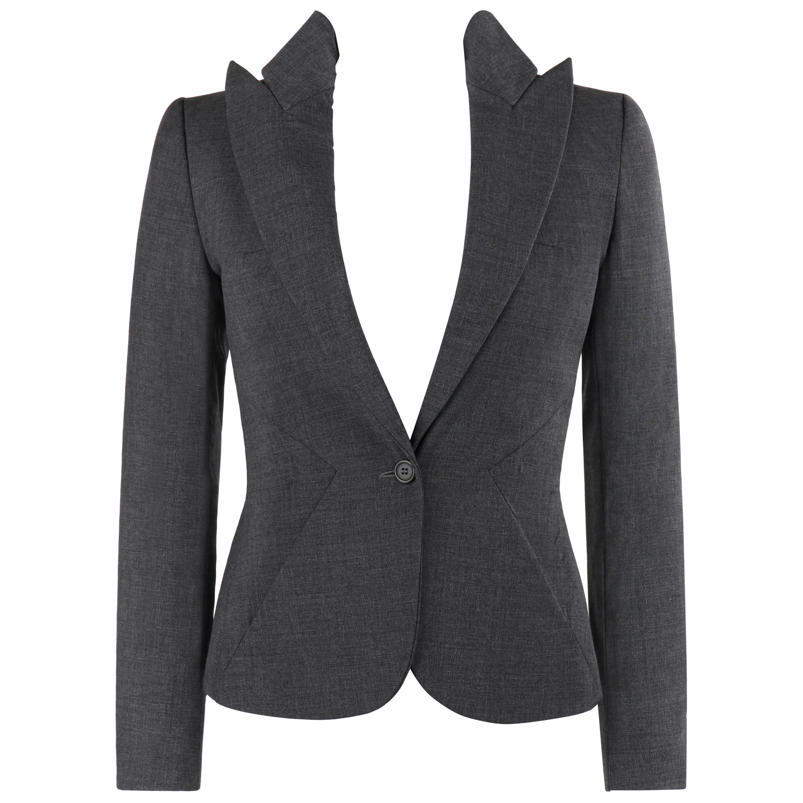 ALEXANDER McQUEEN S/S 1996 “The Hunger” Gray Tailored Long Sleeve Blazer Jacket For Sale
