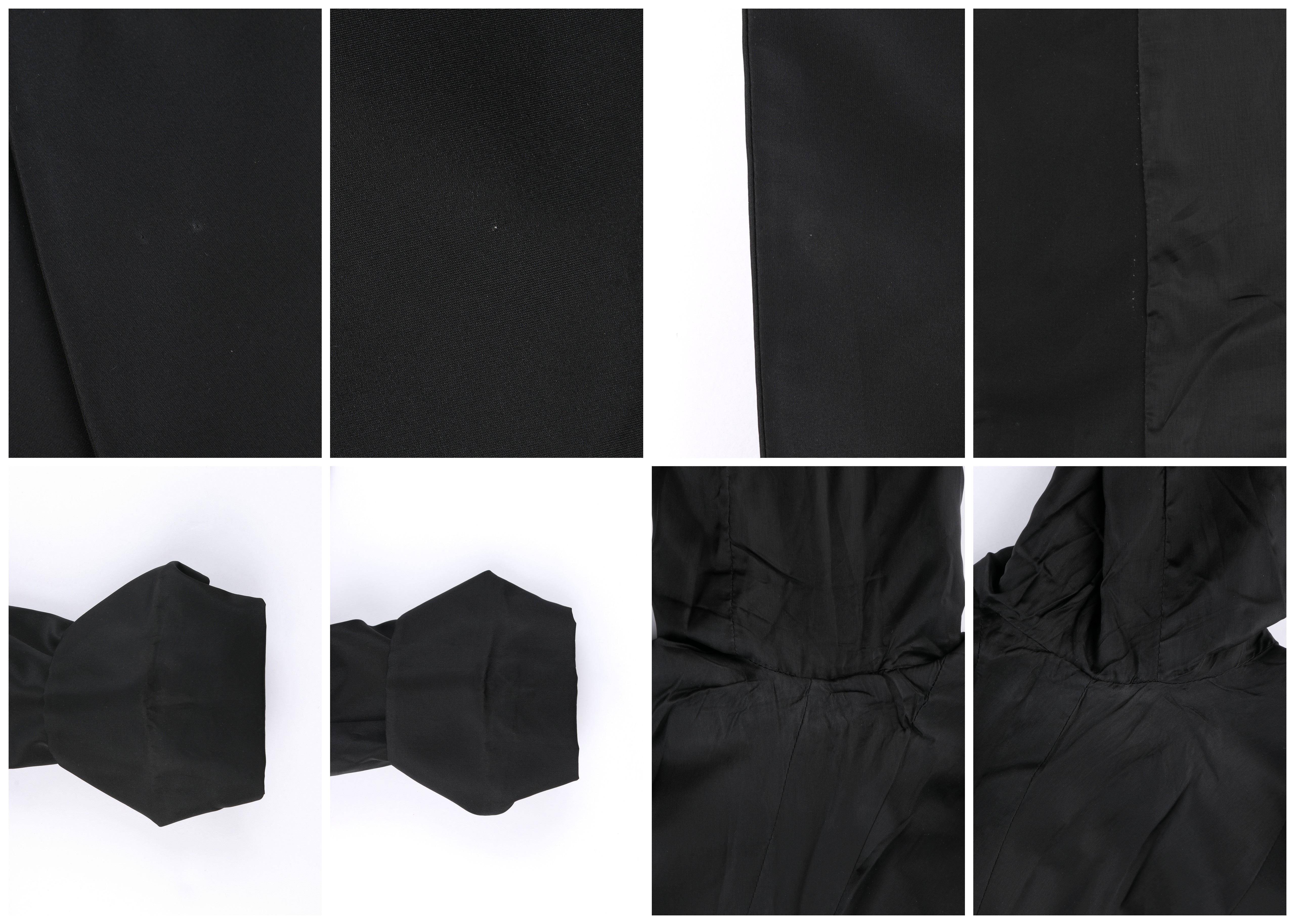 ALEXANDER McQUEEN S/S 1997 “La Poupee” Black Single Closure Cutaway Dress Jacket For Sale 3