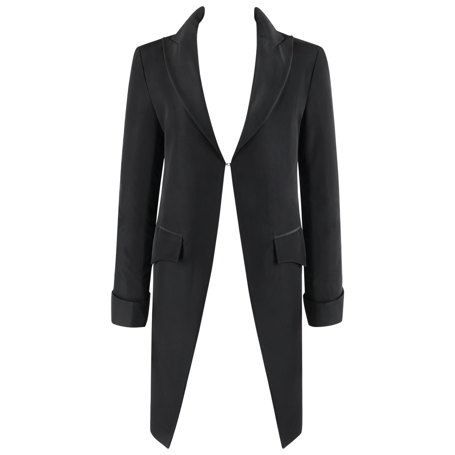 ALEXANDER McQUEEN S/S 1997 “La Poupee” Black Single Closure Cutaway Dress Jacket
