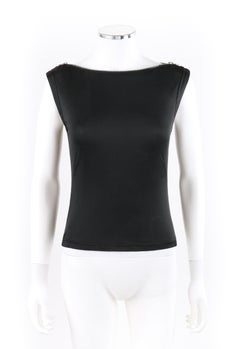 ALEXANDER McQUEEN S/S 1997 “La Poupée” Black Zipper Neck Extended Shoulder Shirt