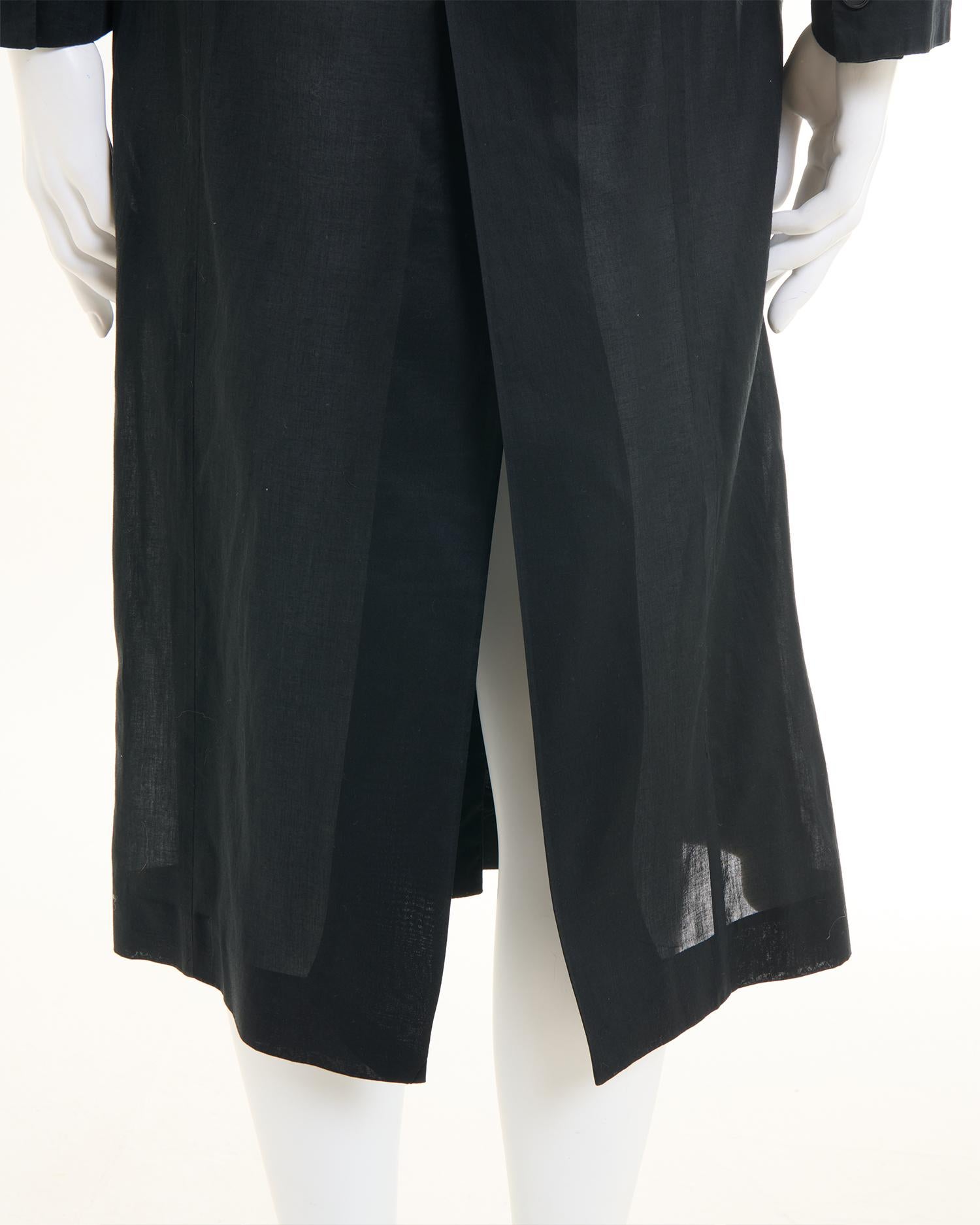 Alexander McQueen S/S 1998 ‘Golden Shower�’ Black cotton embroidery coat 4