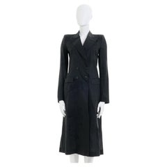 Vintage Alexander McQueen S/S 1998 ‘Golden Shower’ Black cotton embroidery coat