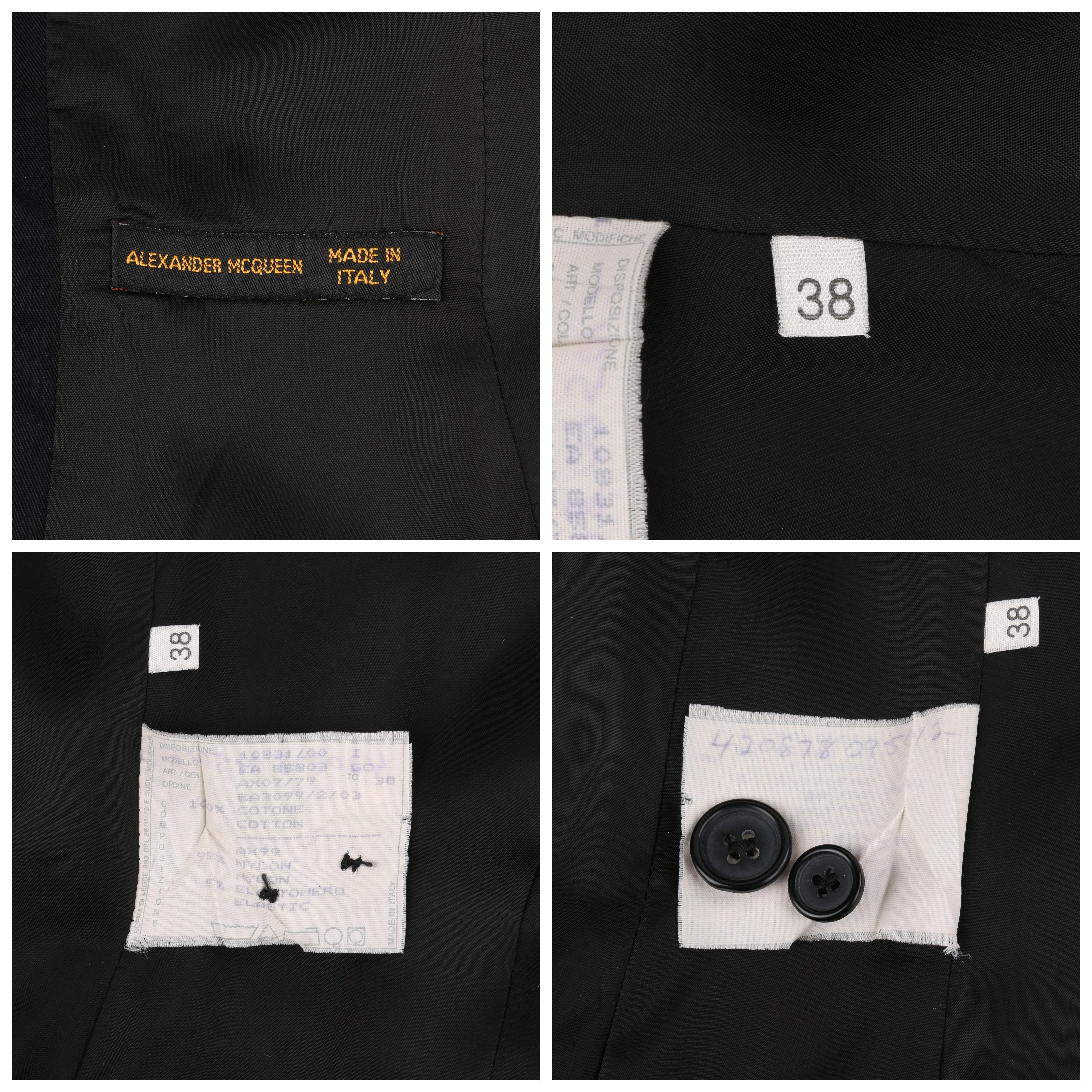 ALEXANDER McQUEEN S/S 1998 “Golden Shower” Black Mesh Stripe Blazer Mini Dress 2