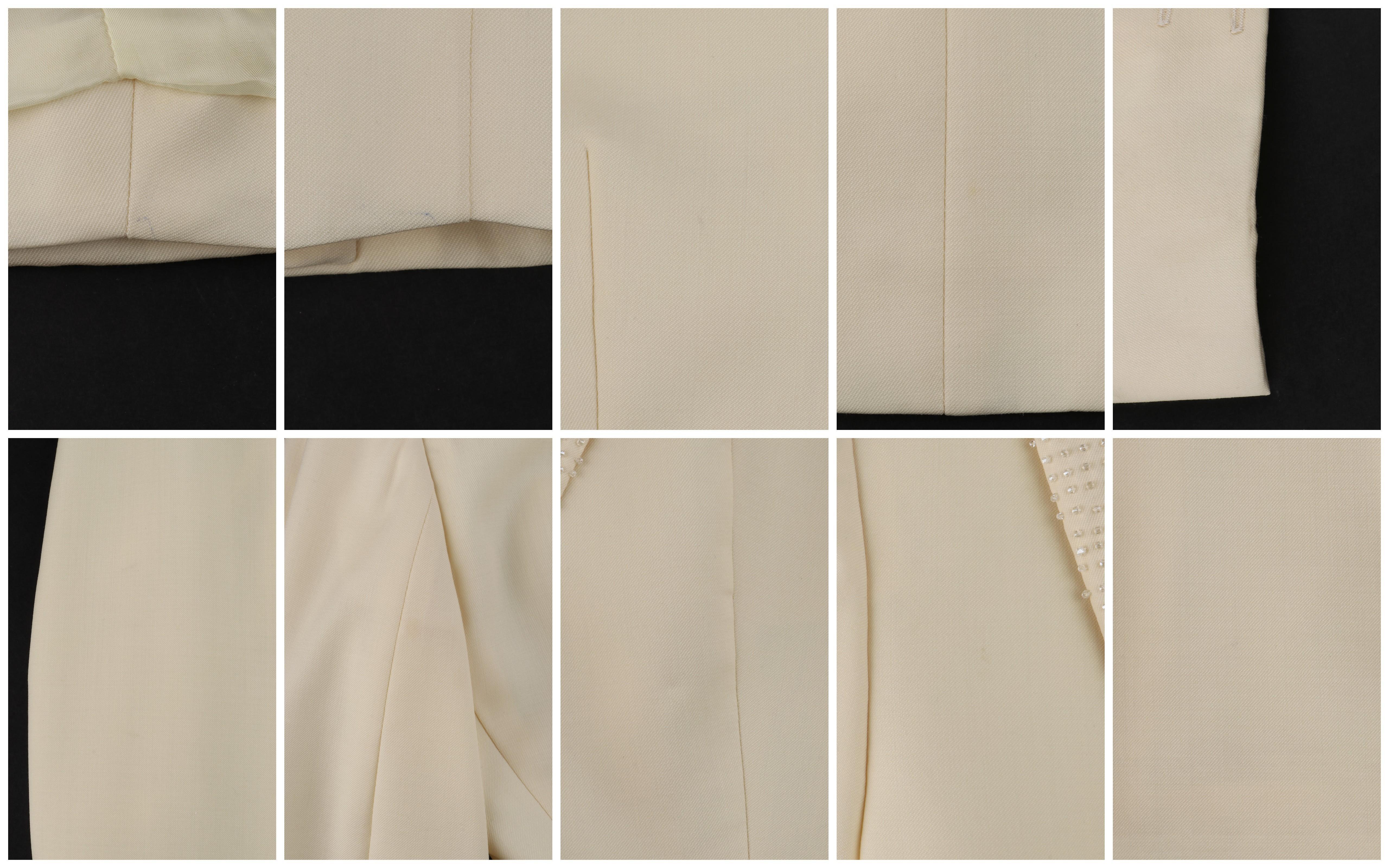 ALEXANDER McQUEEN S/S 1998 “Golden Shower” Light Yellow Beaded Blazer Jacket For Sale 2