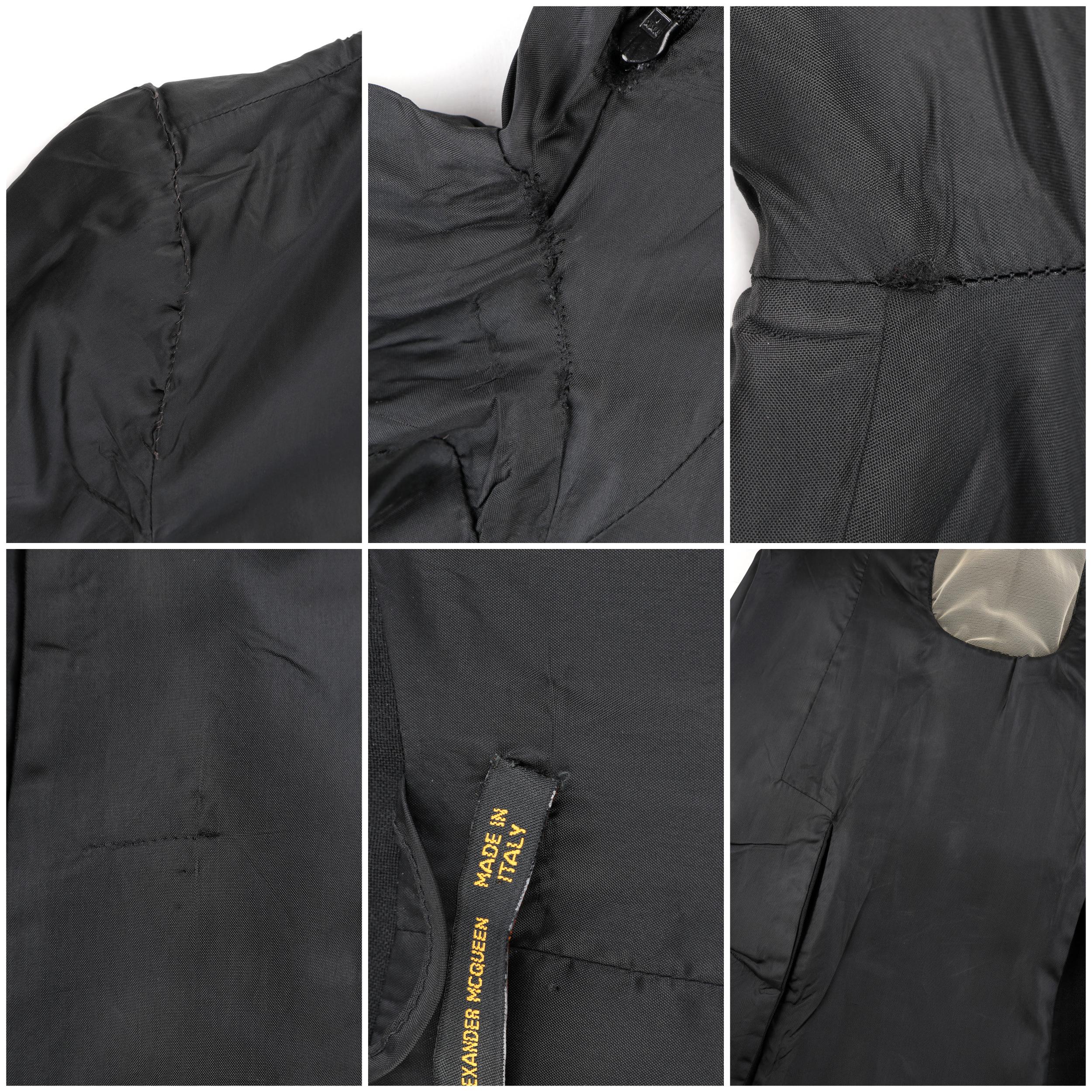 ALEXANDER McQUEEN S/S 1998 “Golden Shower” Plunge Neck Micro Mini Tuxedo Dress For Sale 4