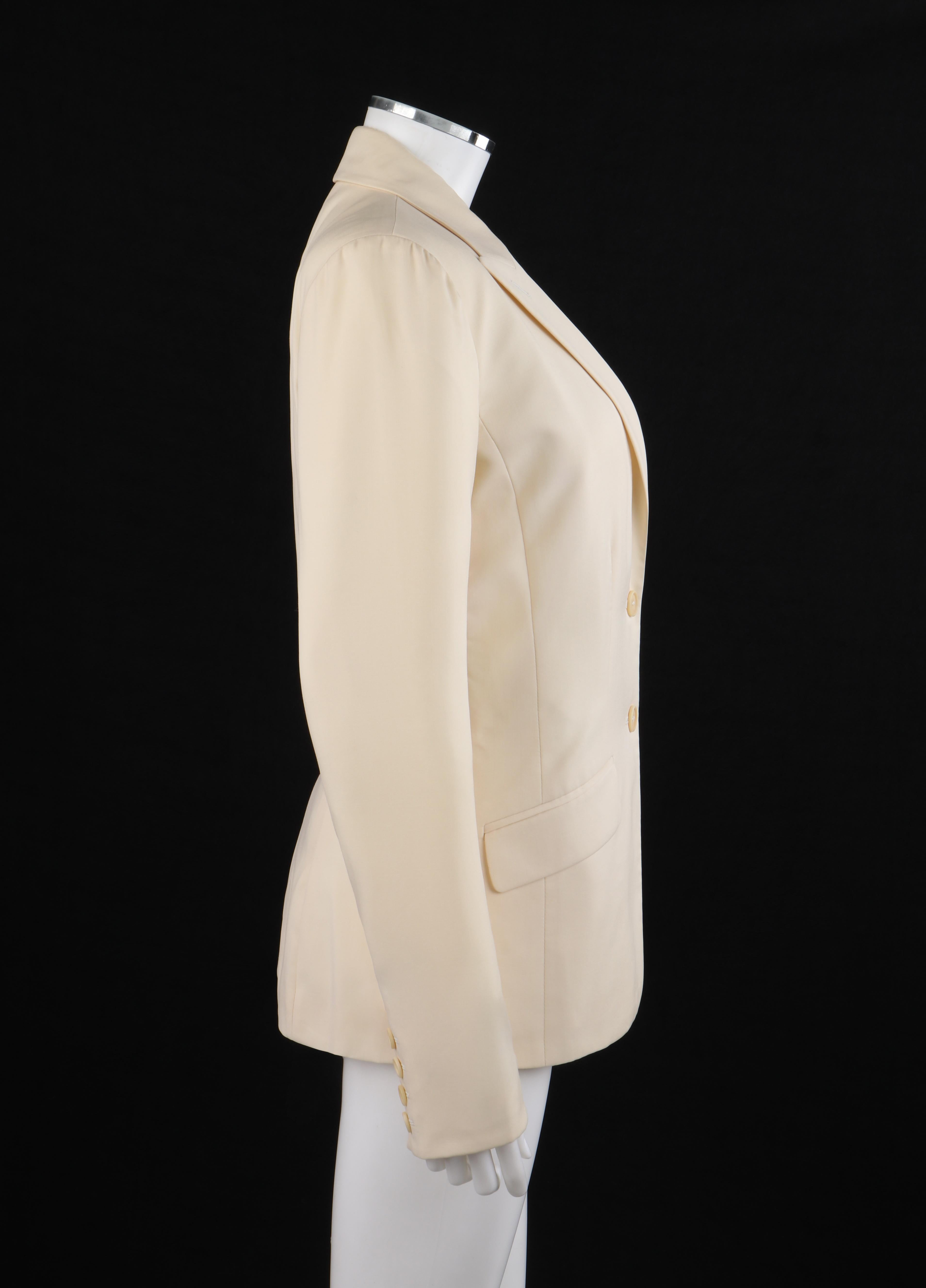 Alexander McQueen - P/E 1998 - Blazer avorio con collo a tacche e tasche oblique, con bottoni sul davanti In condizioni buone in vendita a Thiensville, WI