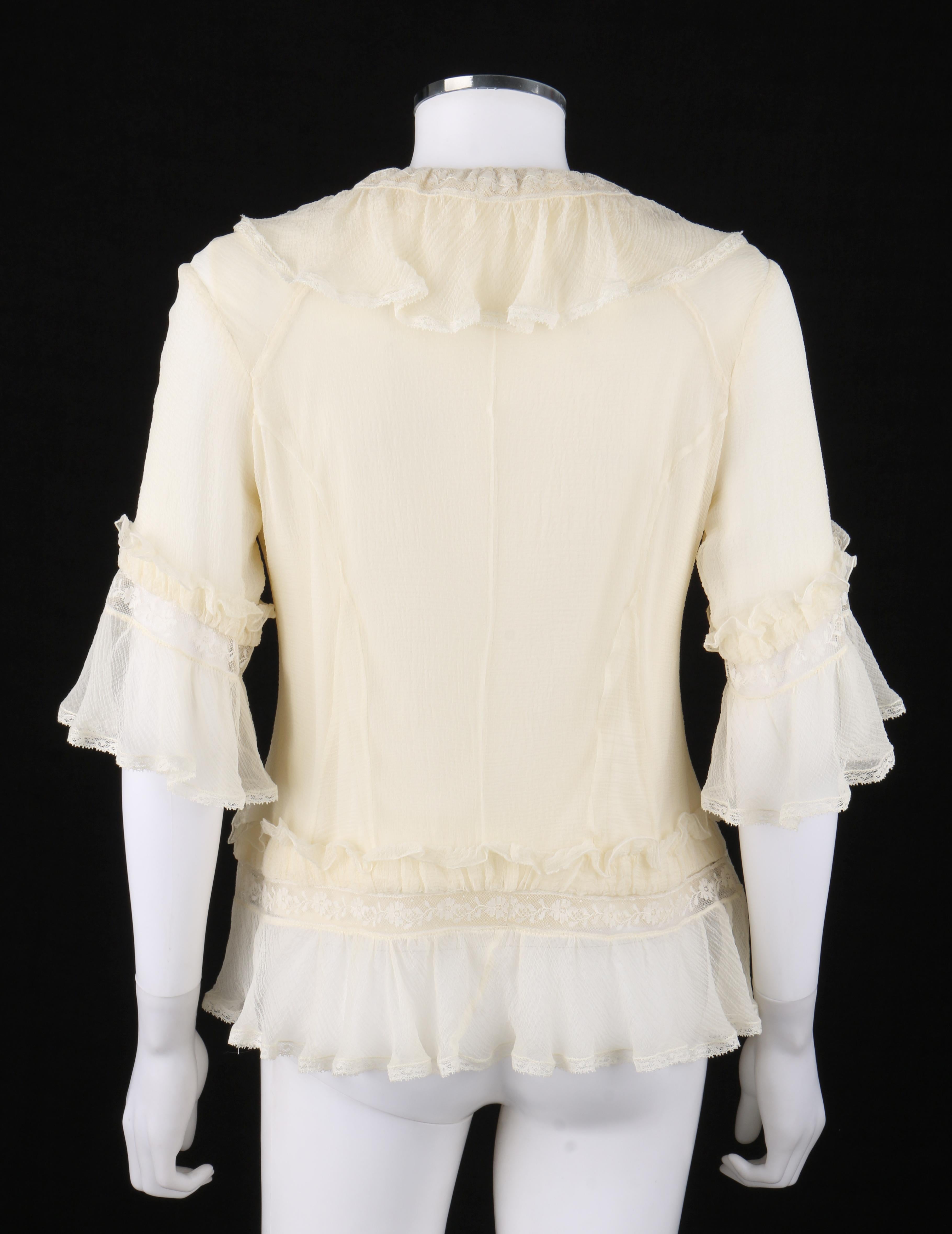 alexander mcqueen ruffle top