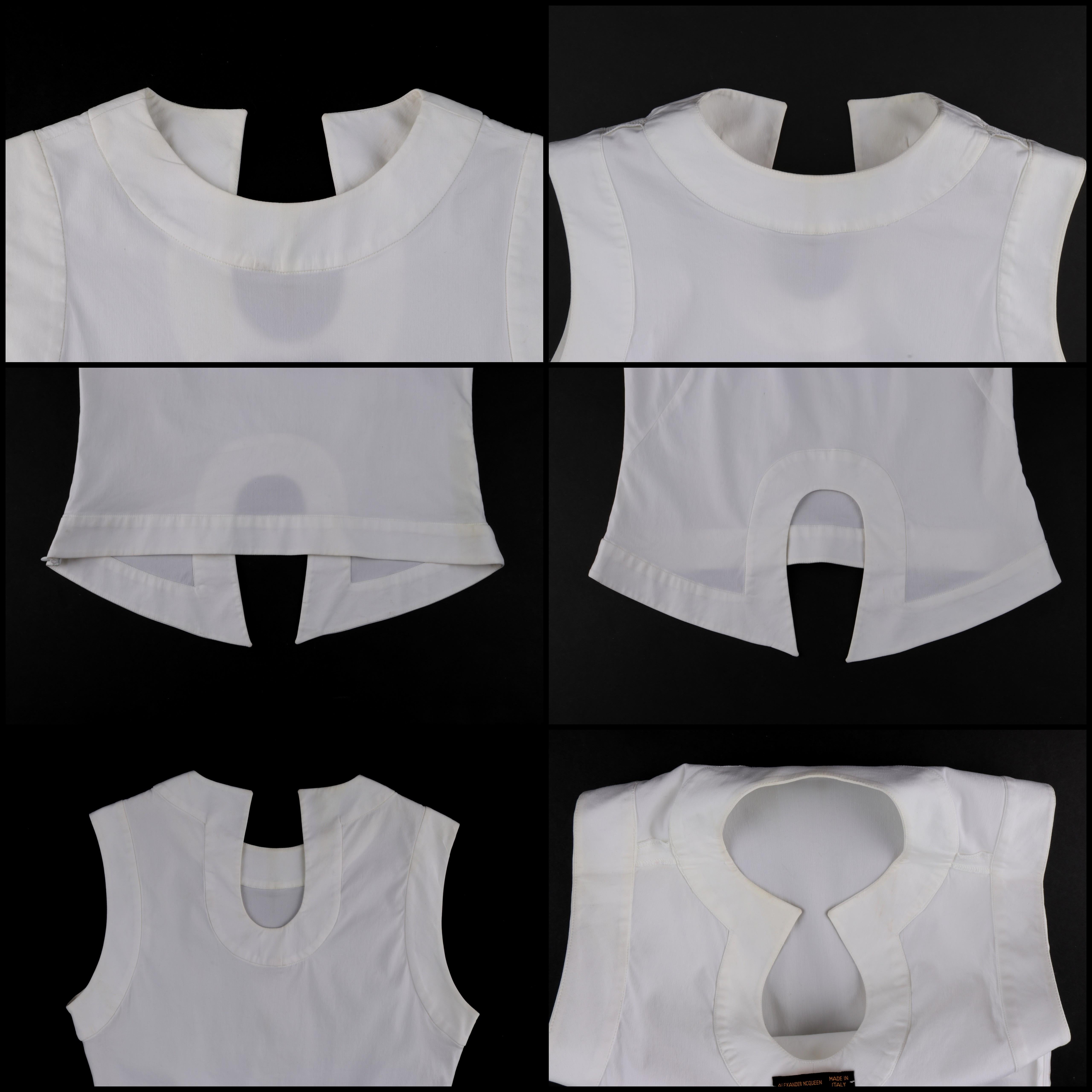 ALEXANDER McQUEEN S/S 2000 “Eye” Asymmetric Keyhole Cutout Sleeveless Top In Good Condition For Sale In Thiensville, WI