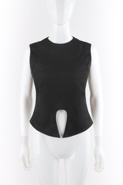 ALEXANDER McQUEEN S/S 2000 "Eye" Black Arch Cutout Fit & Flare Tank Top