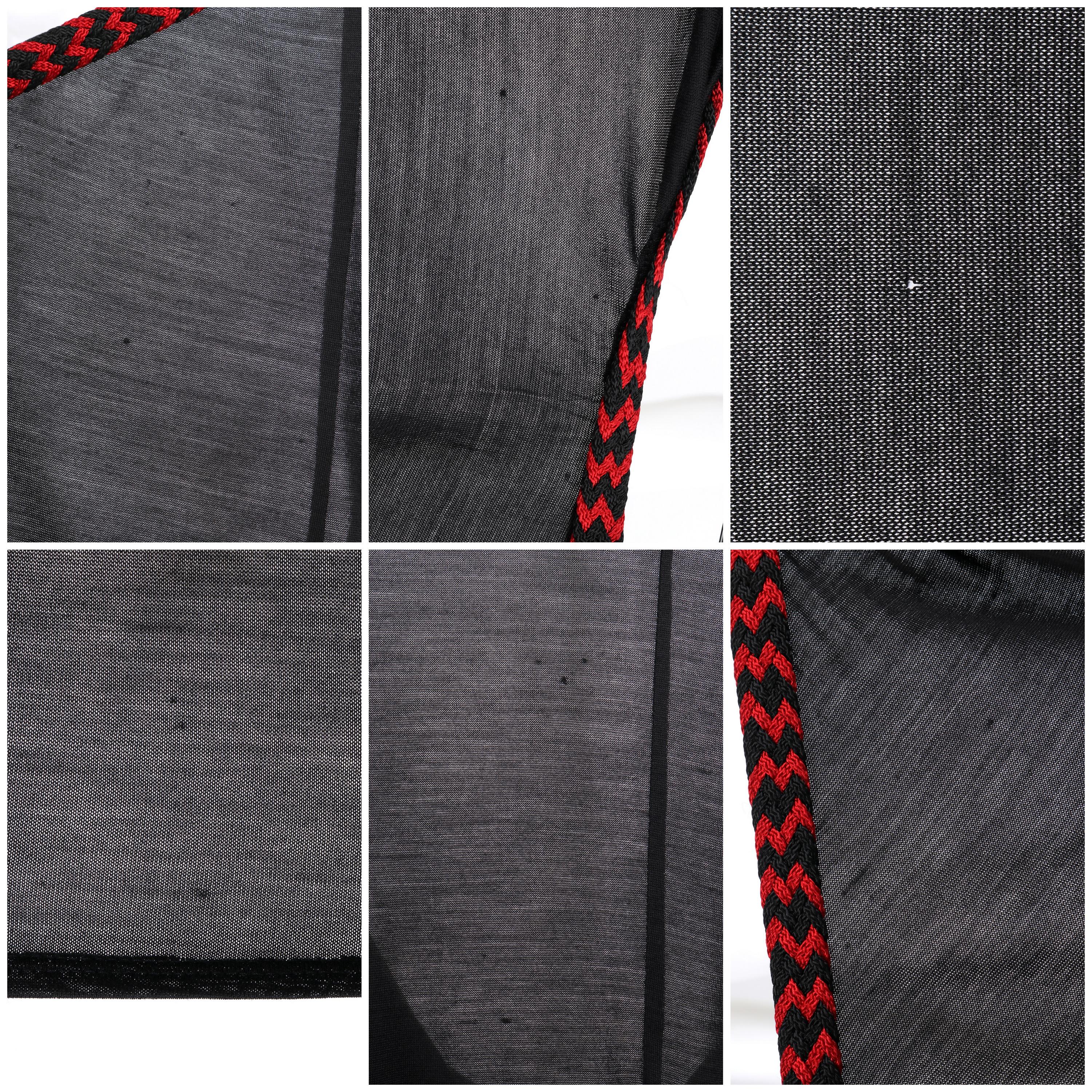 ALEXANDER McQUEEN - Robe dos nu « Eye » en soie rouge et noire avec bretelles plongeantes, printemps-été 2000 en vente 8