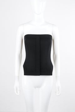ALEXANDER McQUEEN S/S 2000 "Eye" Wool Strapless Tailored Bustier Corset Crop Top