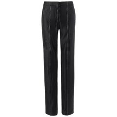ALEXANDER McQUEEN S/S 2001 "Voss" Black Striped Slim Cut Pants Trousers 