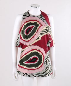 ALEXANDER McQUEEN S/S 2001 "Voss" Pink Paisley Print Silk Halter Top