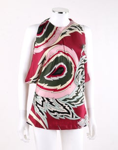 ALEXANDER McQUEEN S/S 2001 "Voss" Pink Paisley Print Silk Halter Top NWT