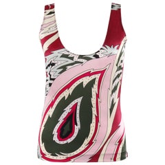 ALEXANDER McQUEEN S/S 2001 “Voss” Pink Paisley Print Silk Tank Top