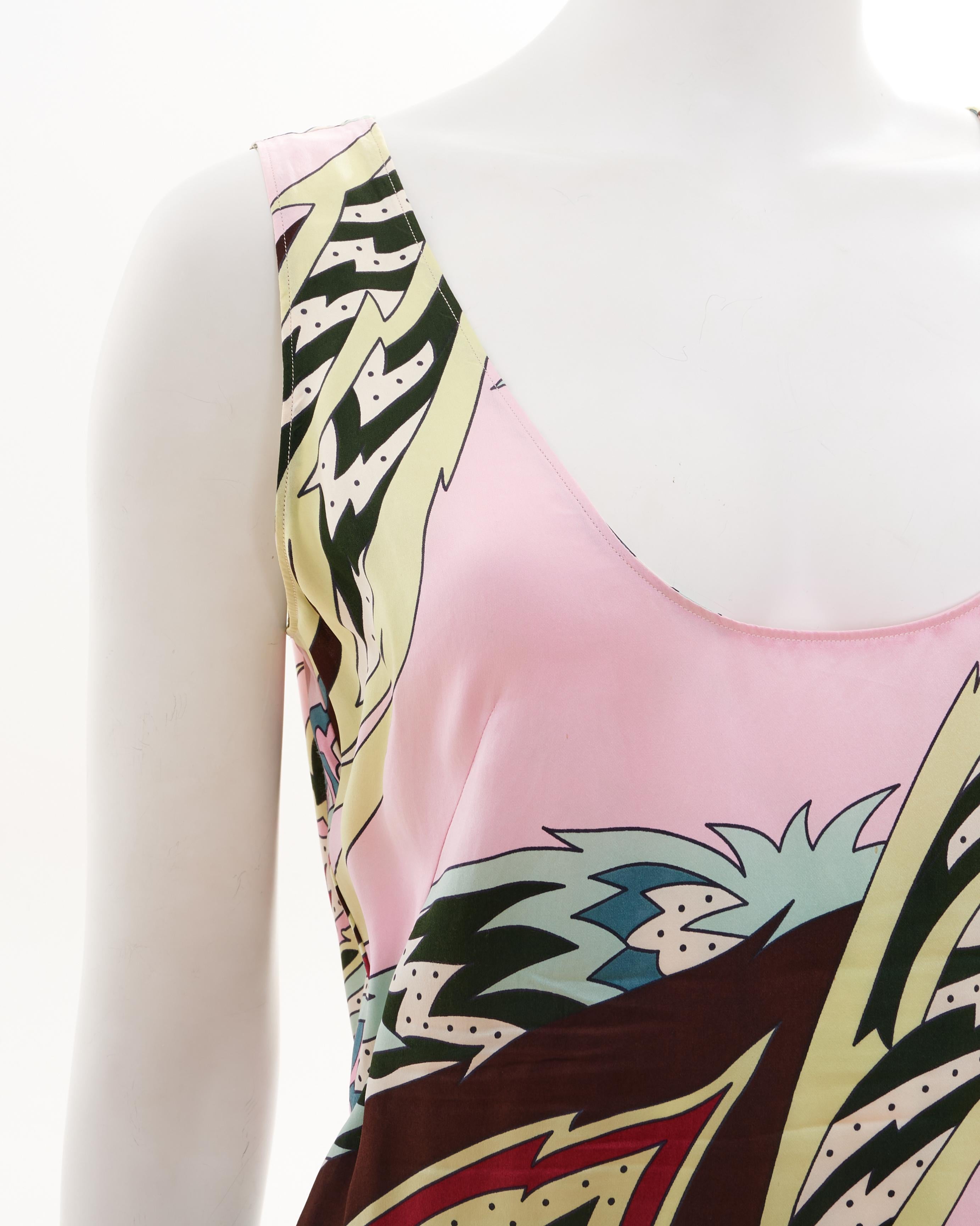 Beige Alexander McQueen S/S 2001 ‘Voss’ Pink Paisley print silk top in vendita