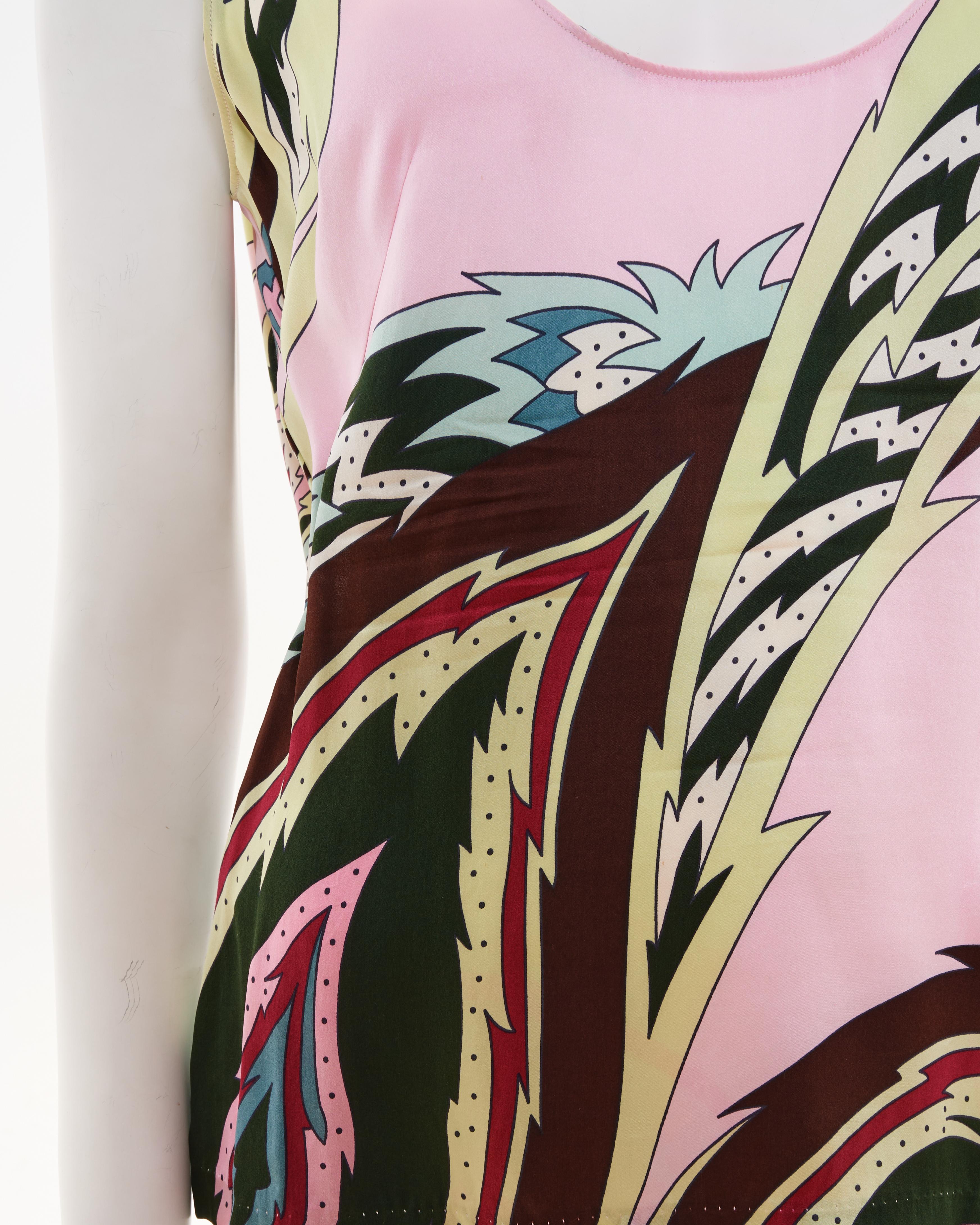 Alexander McQueen S/S 2001 ‘Voss’ Pink Paisley print silk top in vendita 2