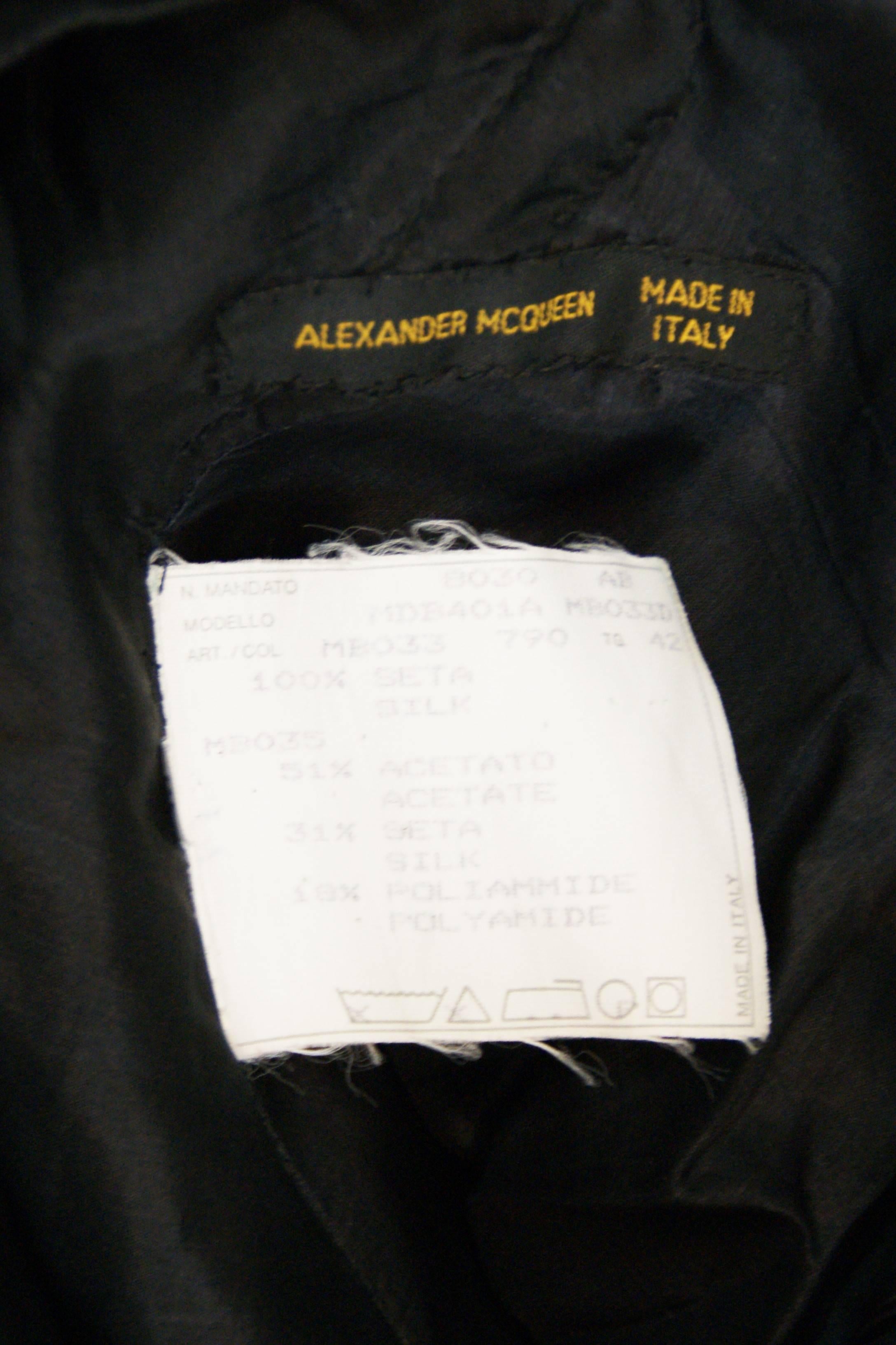 Women's Alexander McQueen S/S 2001 'Voss' Runway Asymmetrical Gown Dress