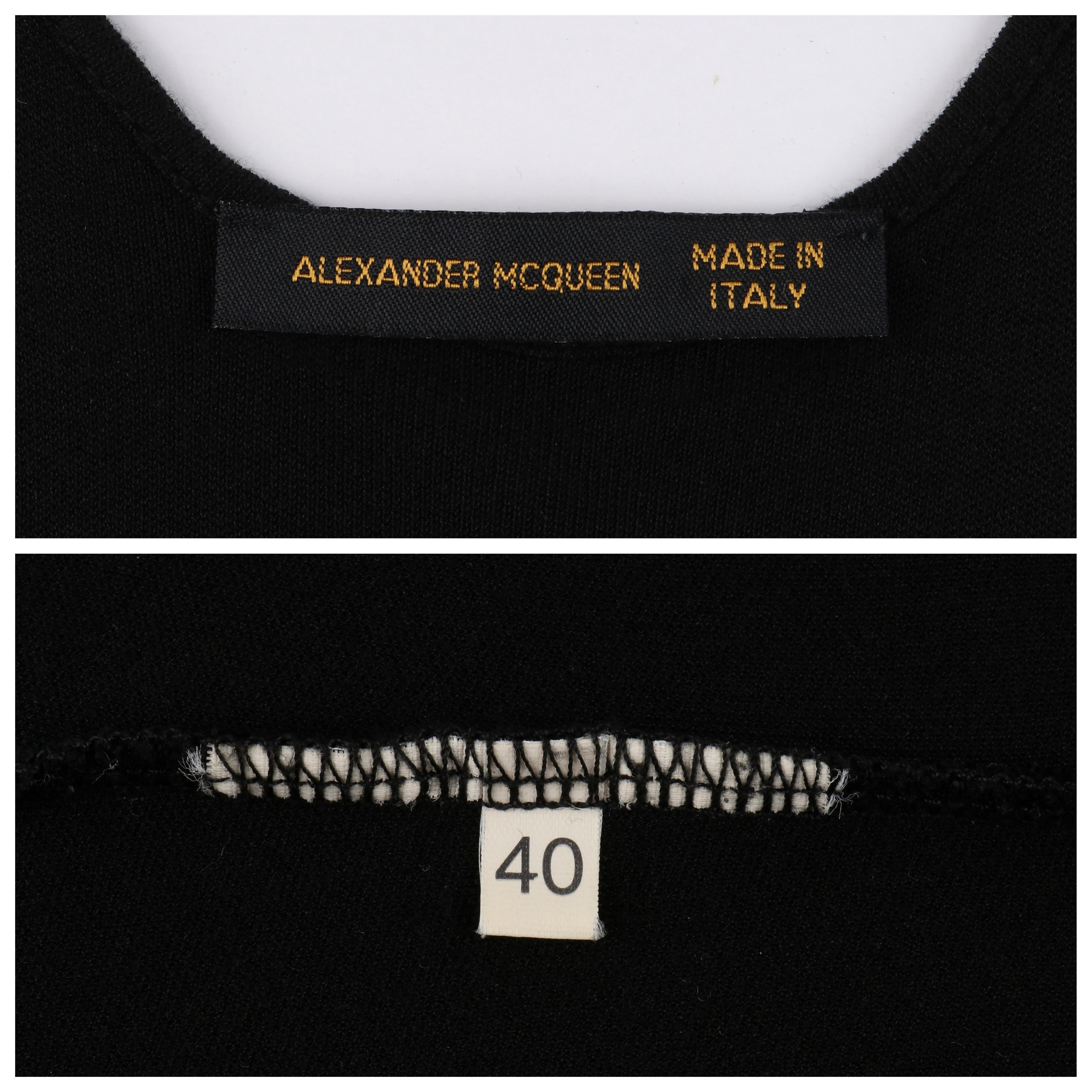 ALEXANDER McQUEEN S/S 2002 Black Multiway Five Strap Crisscross Knit Tank Top  For Sale 1