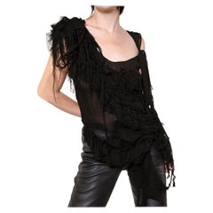 Alexander McQueen S/S 2003 Black Oyster Top