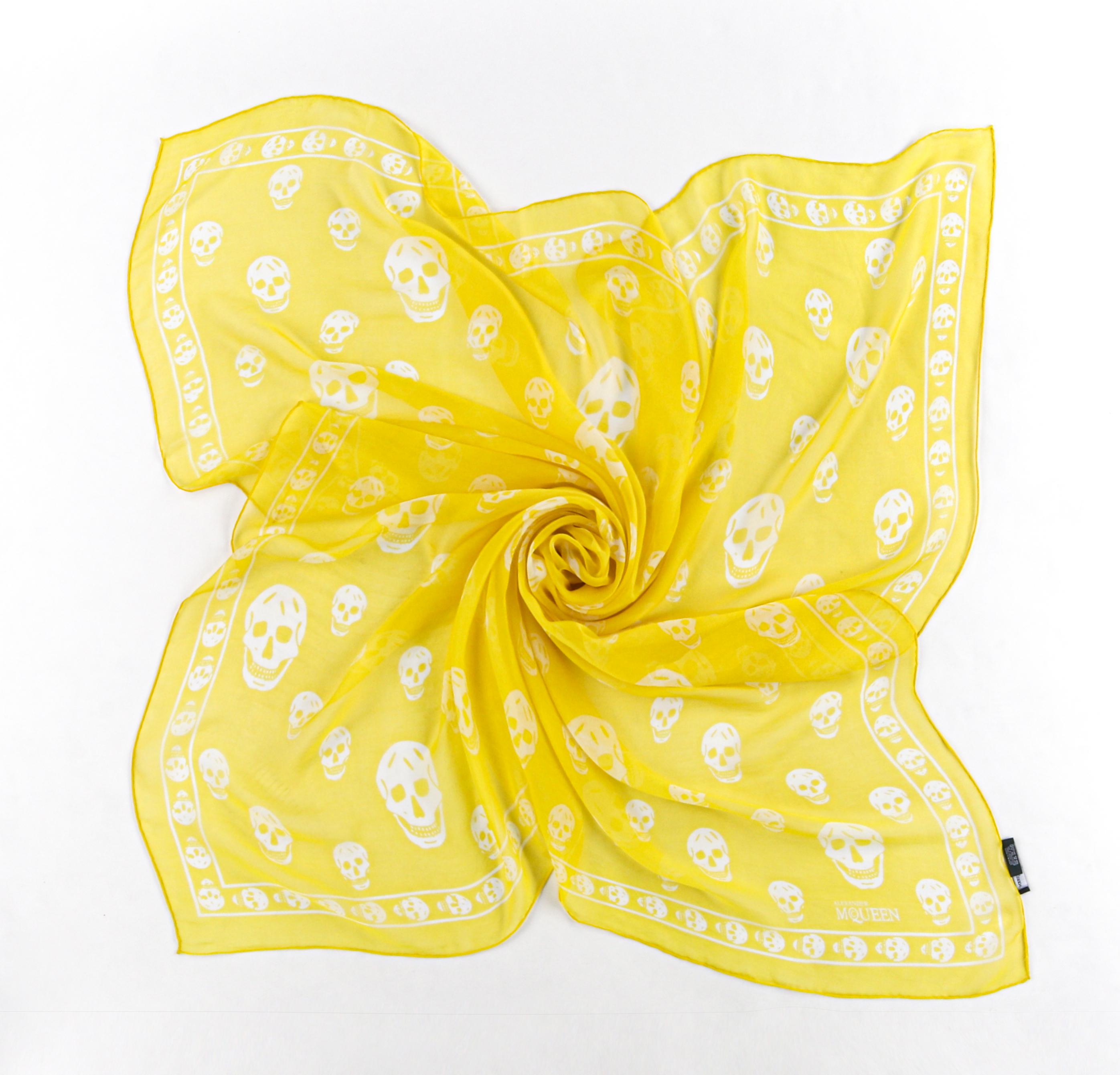 alexander mcqueen yellow scarf