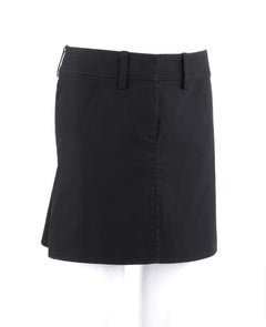ALEXANDER McQUEEN S/S 2003 "Irere" Black Godet Mini Skirt