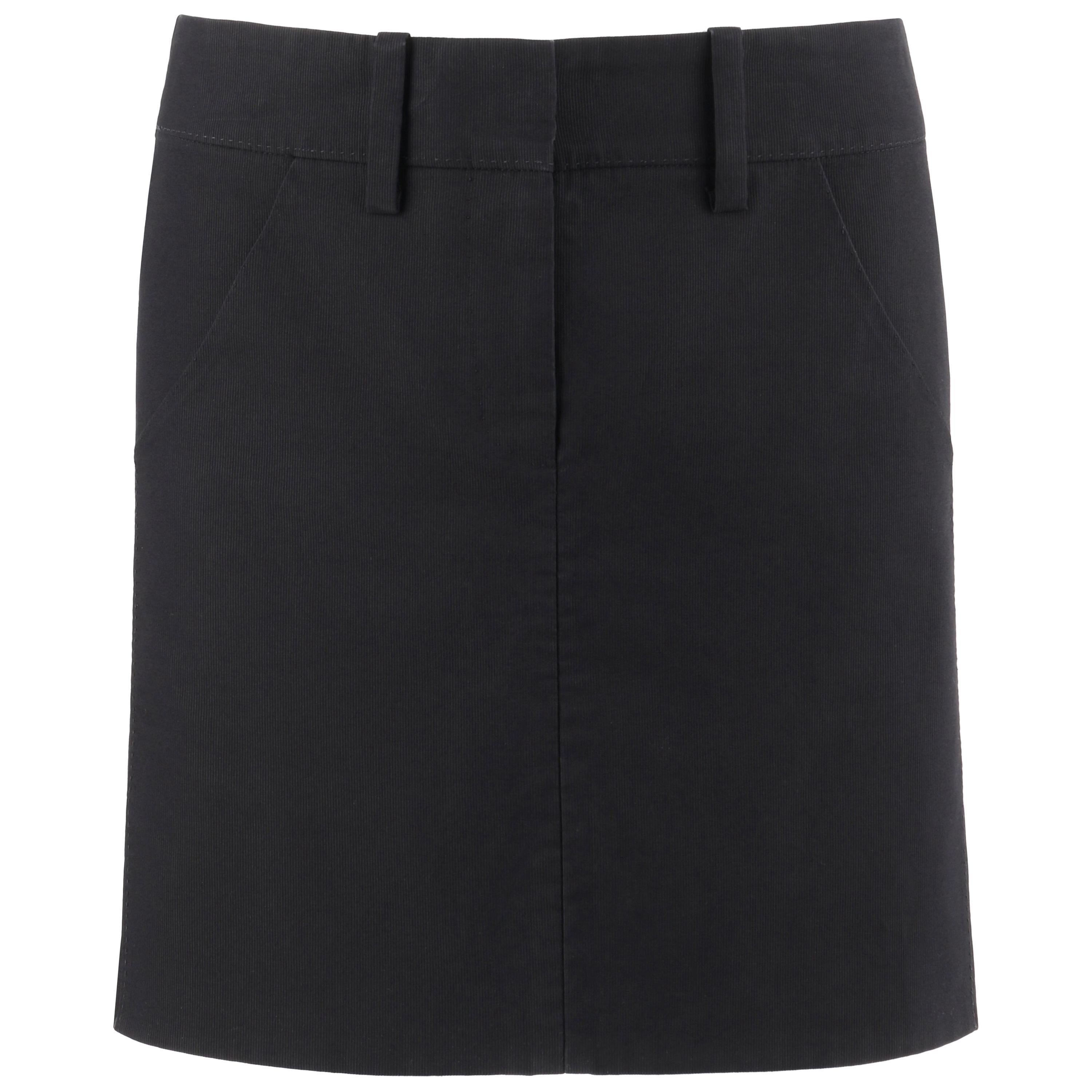 ALEXANDER McQUEEN S/S 2003 "Irere" Black Godet Mini Skirt