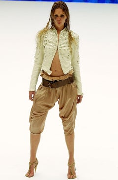 Alexander McQueen S/S 2003 White Corseted Denim Jacket