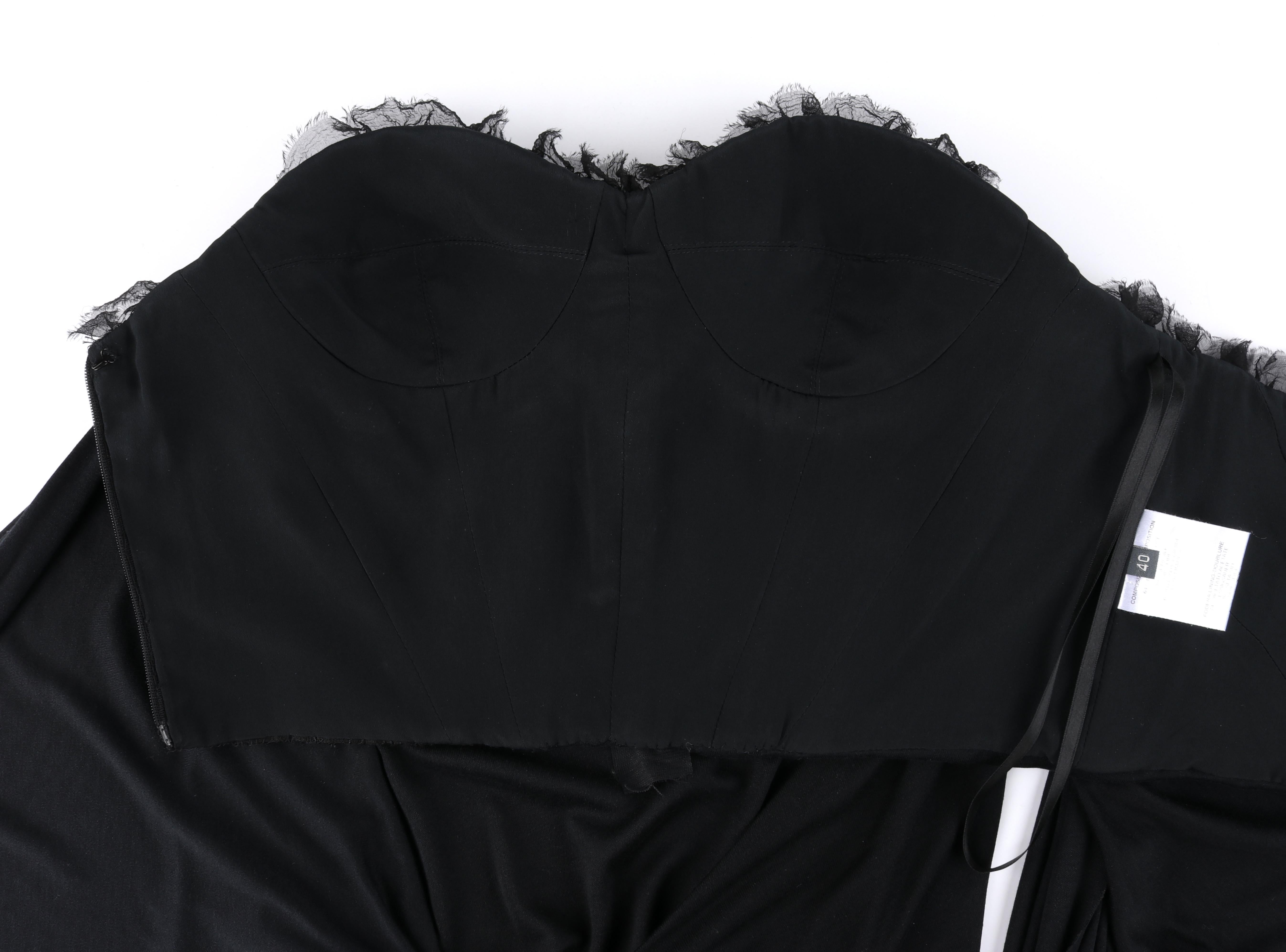 ALEXANDER McQUEEN S/S 2004 Black Multiway Bustier Midi Length Evening Dress  For Sale 4