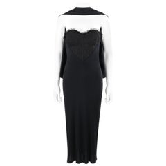 ALEXANDER McQueen - P/E 2004 - Abito da sera midi con bustier a più vie in nero