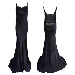 Alexander McQueen S/S 2004 “Deliverance” Corset Silk Evening Dress
