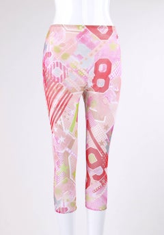 ALEXANDER McQUEEN S/S 2004 "Deliverance" Patchwork Print Mesh Cropped Leggings