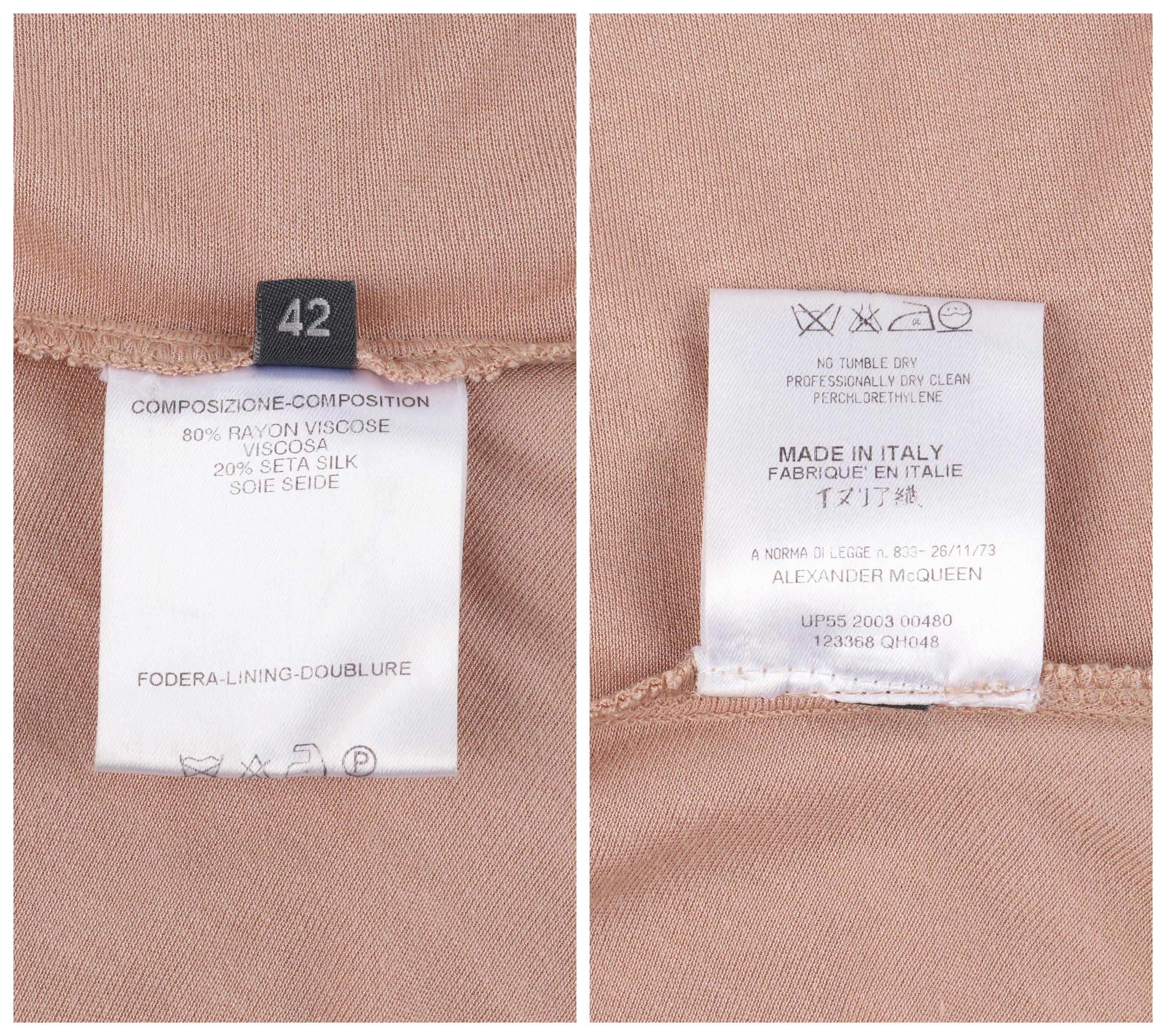 ALEXANDER McQUEEN S/S 2004 “Deliverance” Pink Draped Scoop-Neck Knit Tank Top For Sale 1
