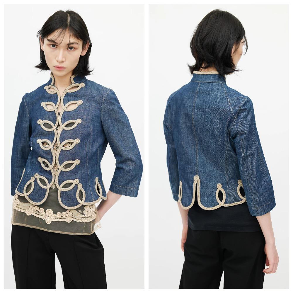 Alexander McQueen S/S 2005 Denim Embroidery Jacket 