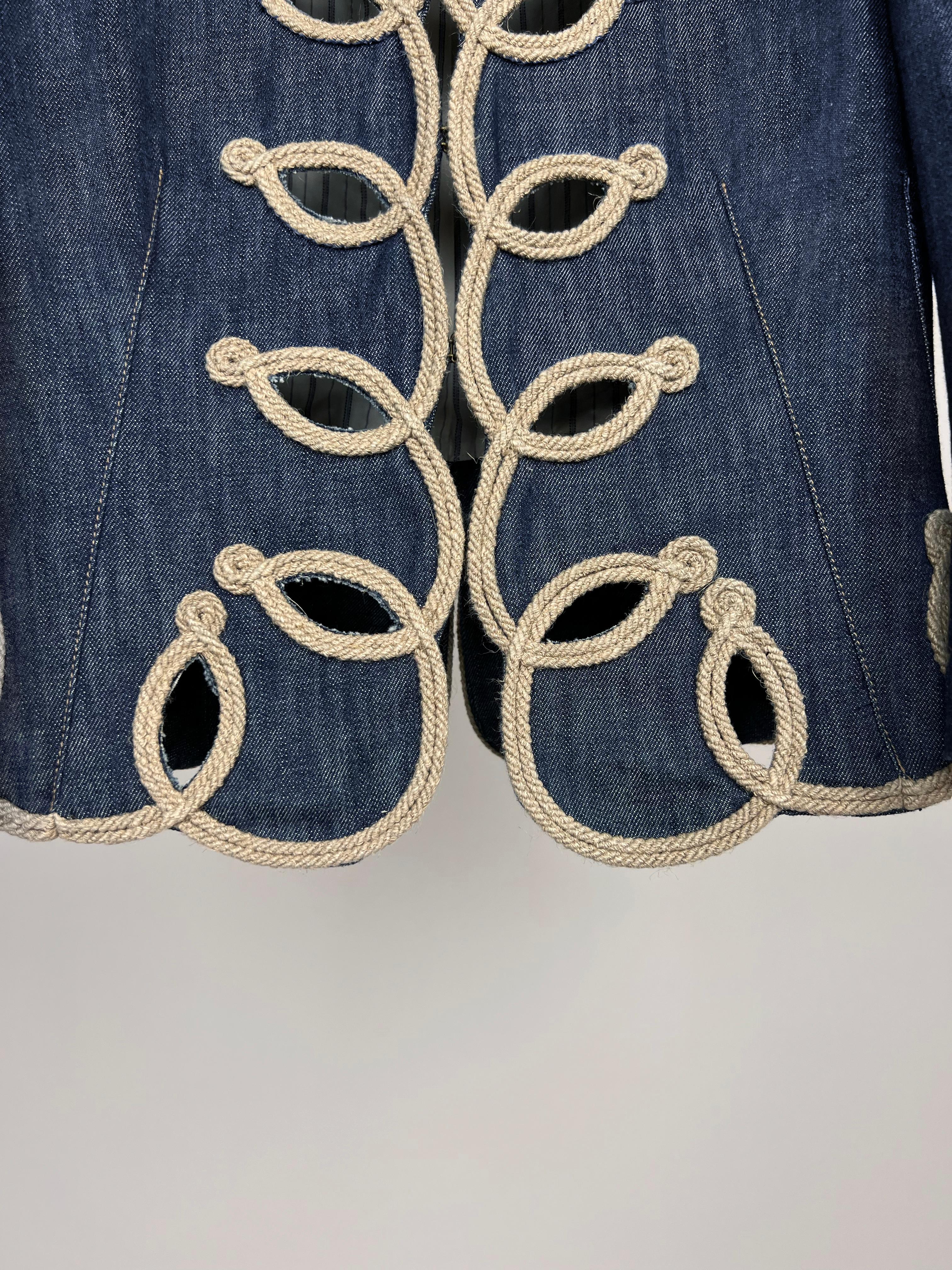 Alexander McQueen S/S 2005 Denim Embroidery Jacket 