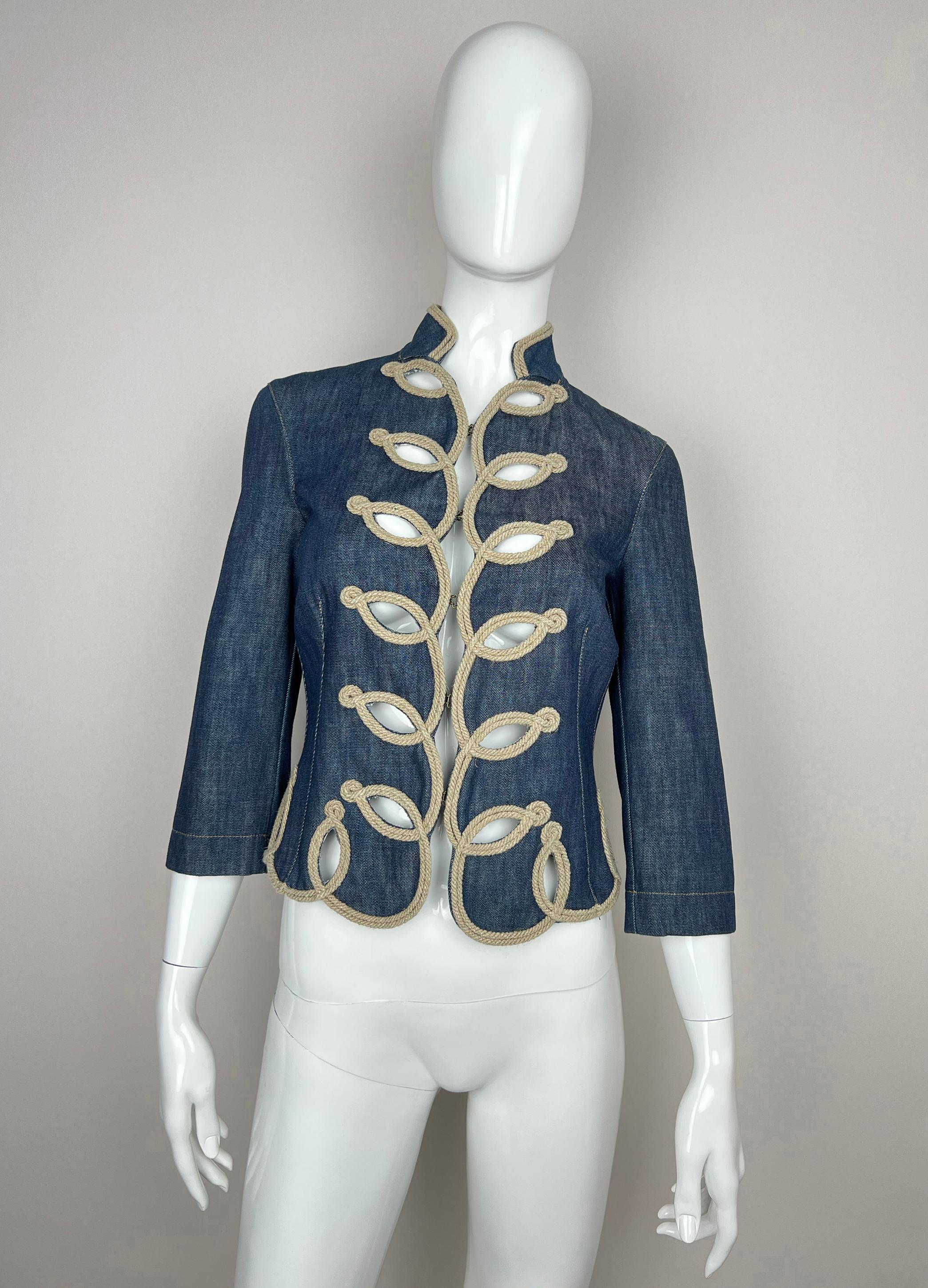 Alexander McQueen S/S 2005 Denim Embroidery Jacket 