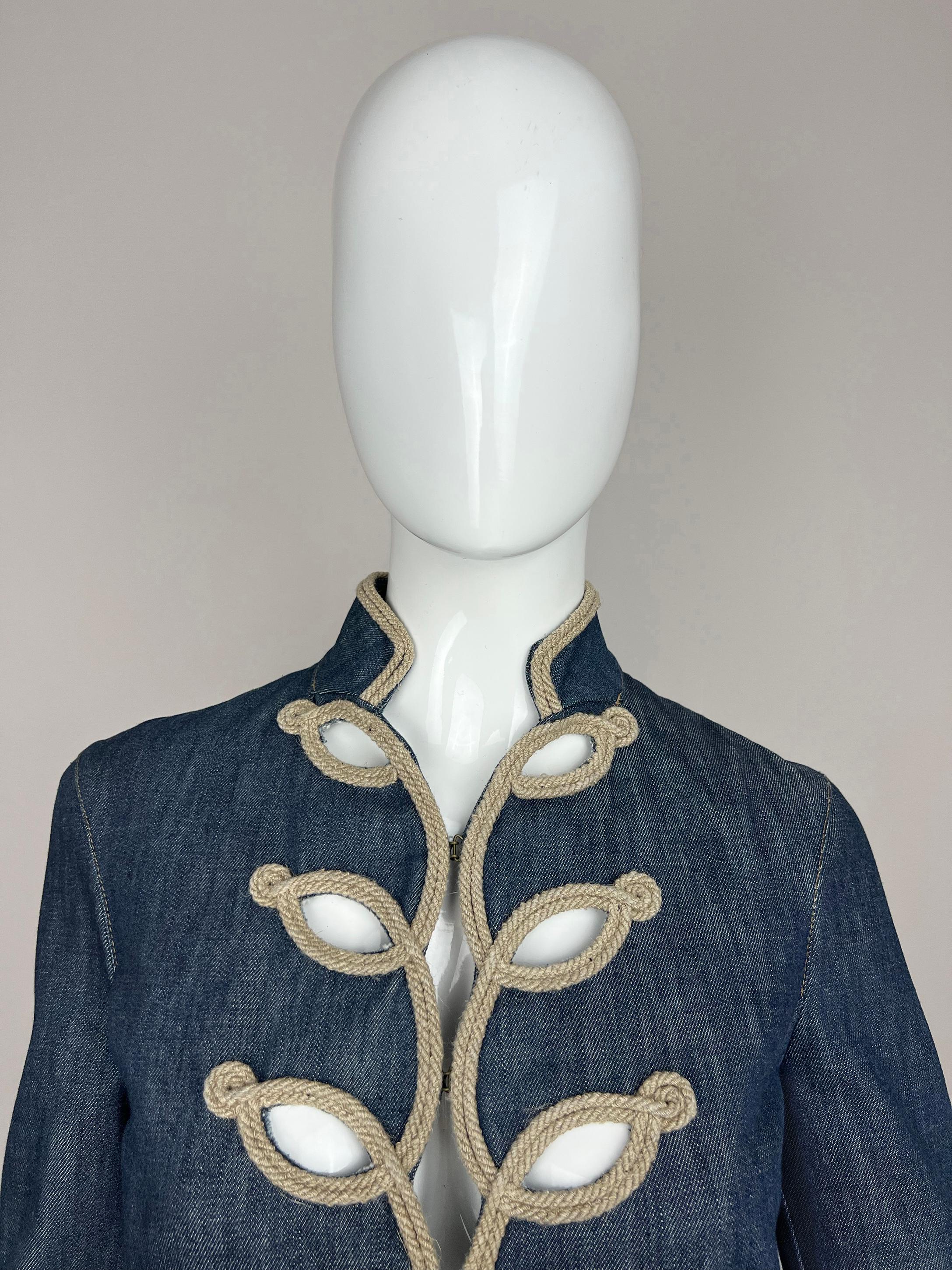 Alexander McQueen S/S 2005 Denim Embroidery Jacket 