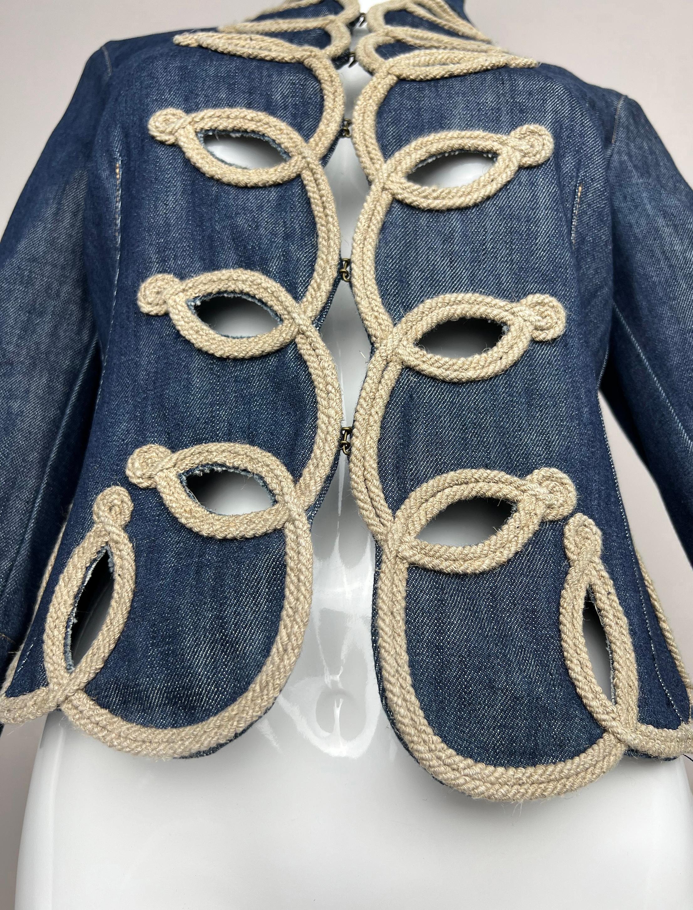Alexander McQueen S/S 2005 Denim Embroidery Jacket 