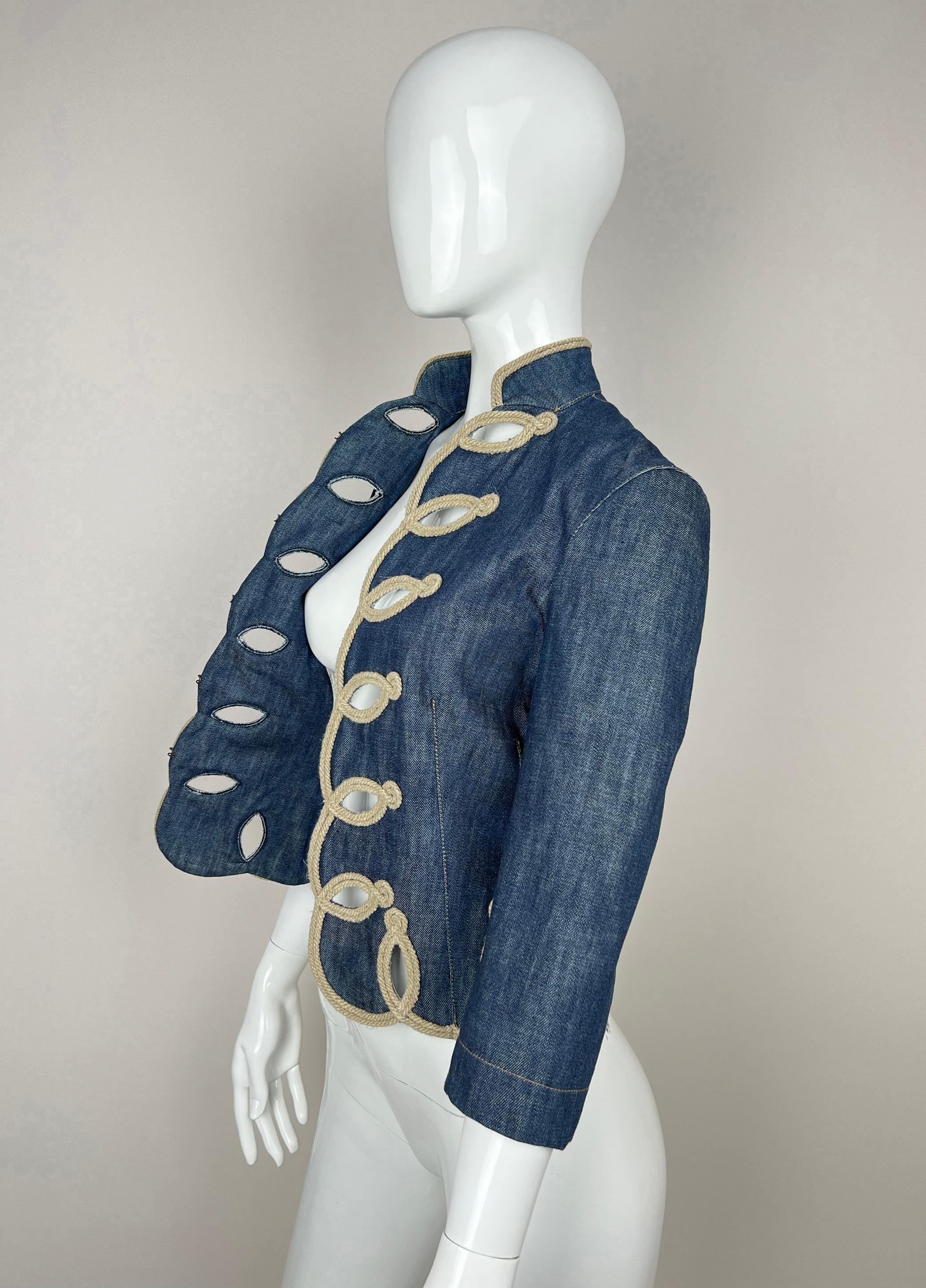 Alexander McQueen S/S 2005 Denim Embroidery Jacket 