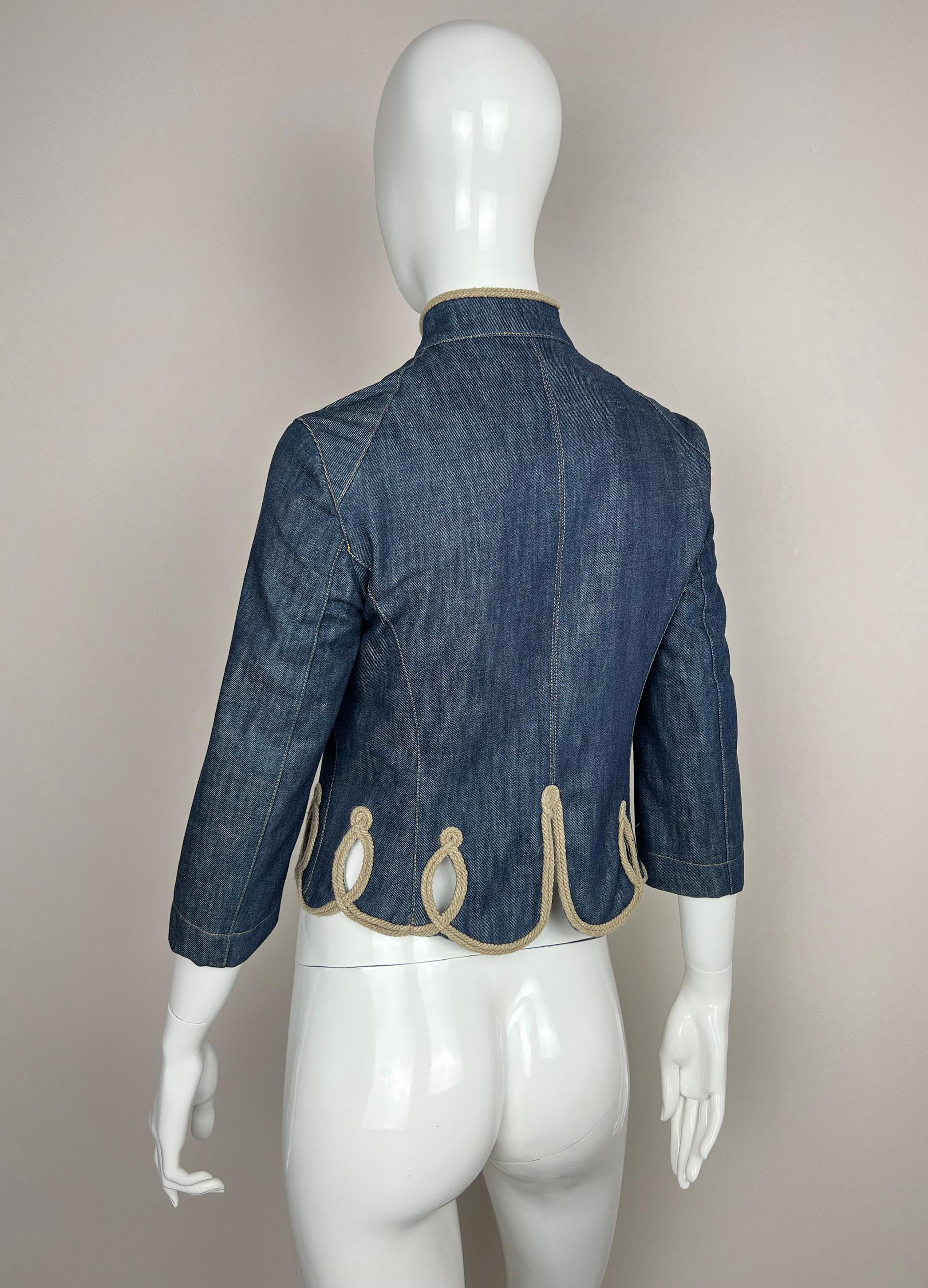 Alexander McQueen S/S 2005 Denim Embroidery Jacket 