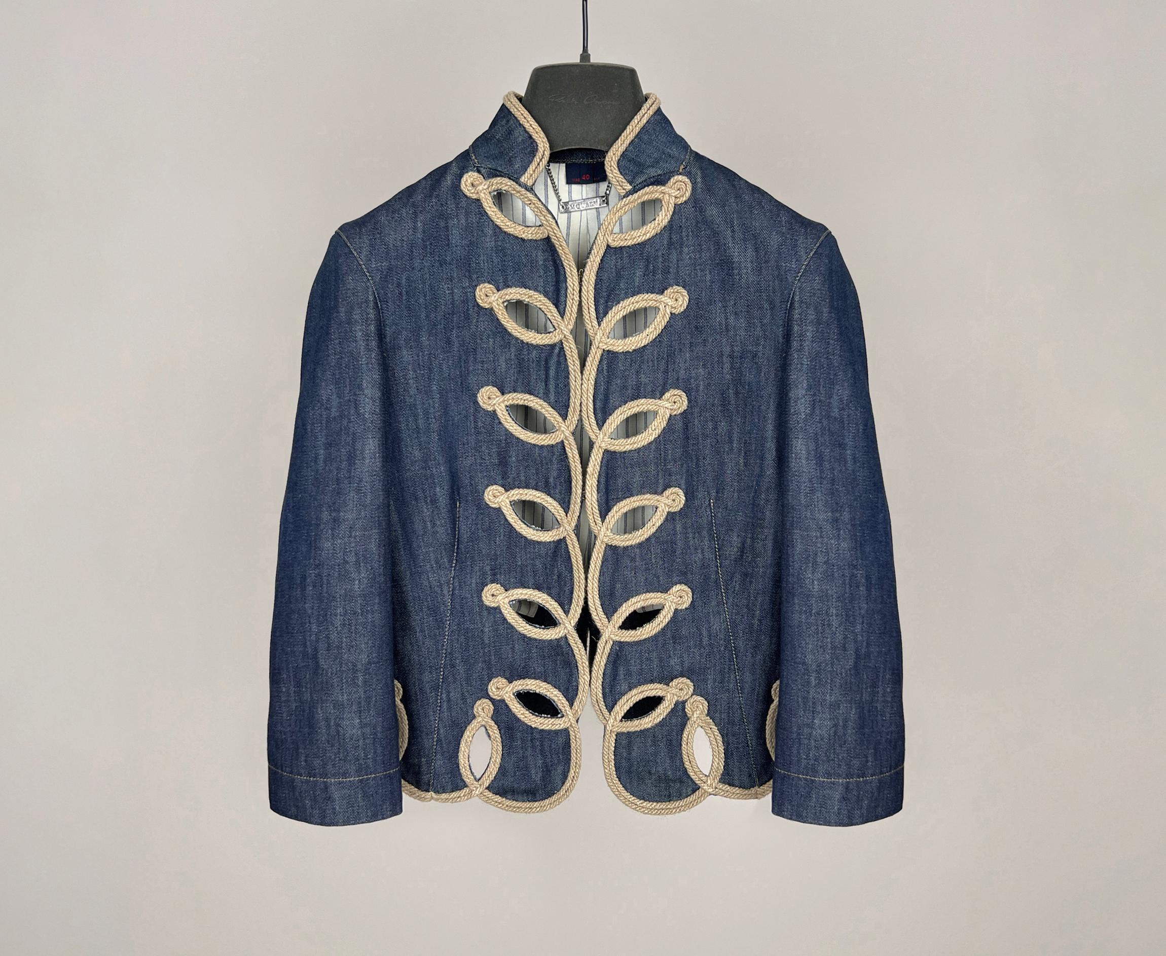 Alexander McQueen S / S 2005 Denim Embroidery Jacket 