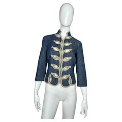 Alexander McQueen S/S 2005 Denim Embroidery Jacket "It's Just A Game"