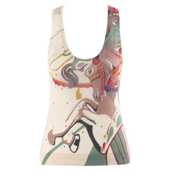 ALEXANDER McQUEEN S/S 2005 “It's Only a Game” Carousel Horse Sleeveless Knit Top