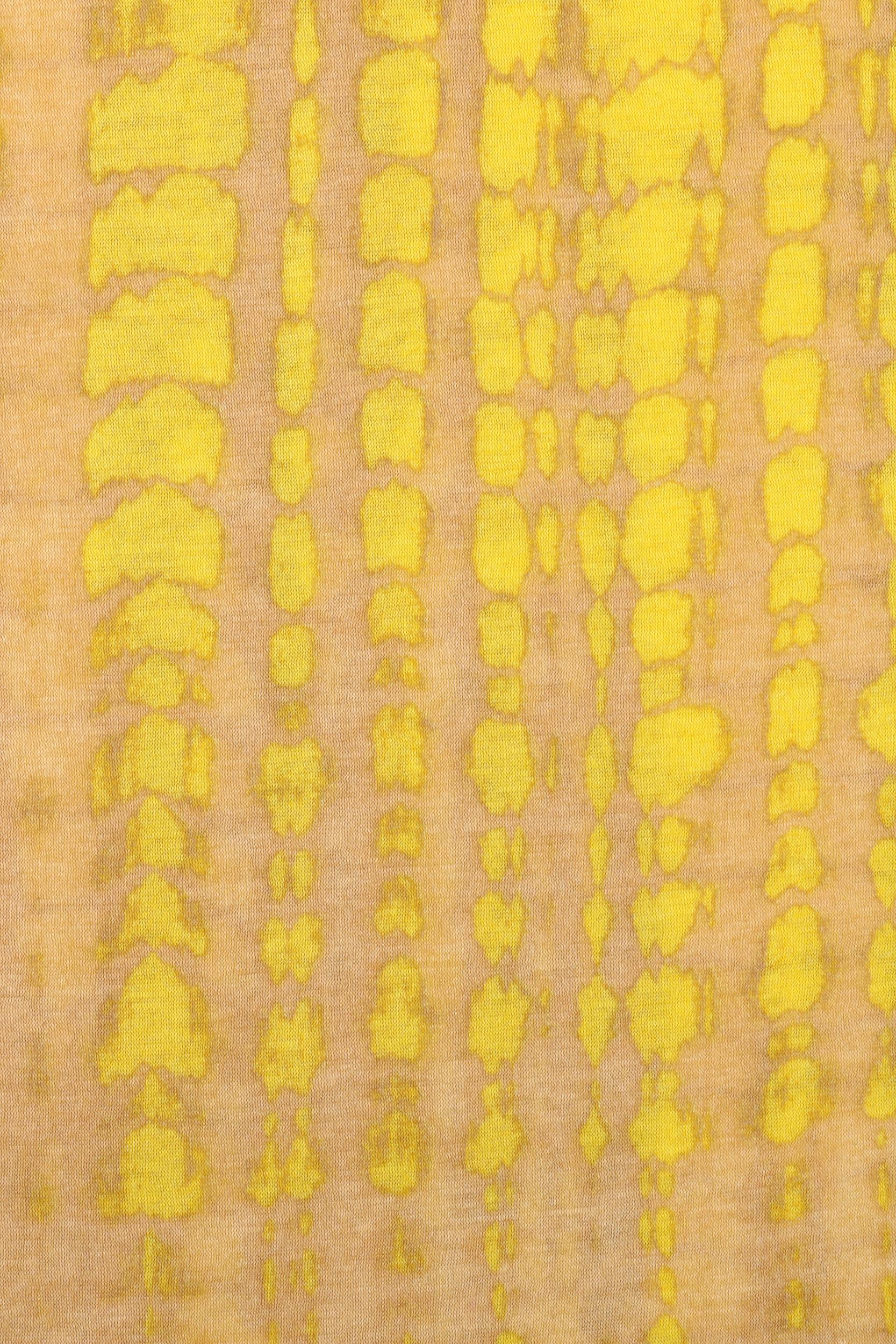 ALEXANDER McQUEEN S/S 2005 “It’s Only A Game” Tan Yellow Tie Dye Print Tank Top In Excellent Condition In Thiensville, WI