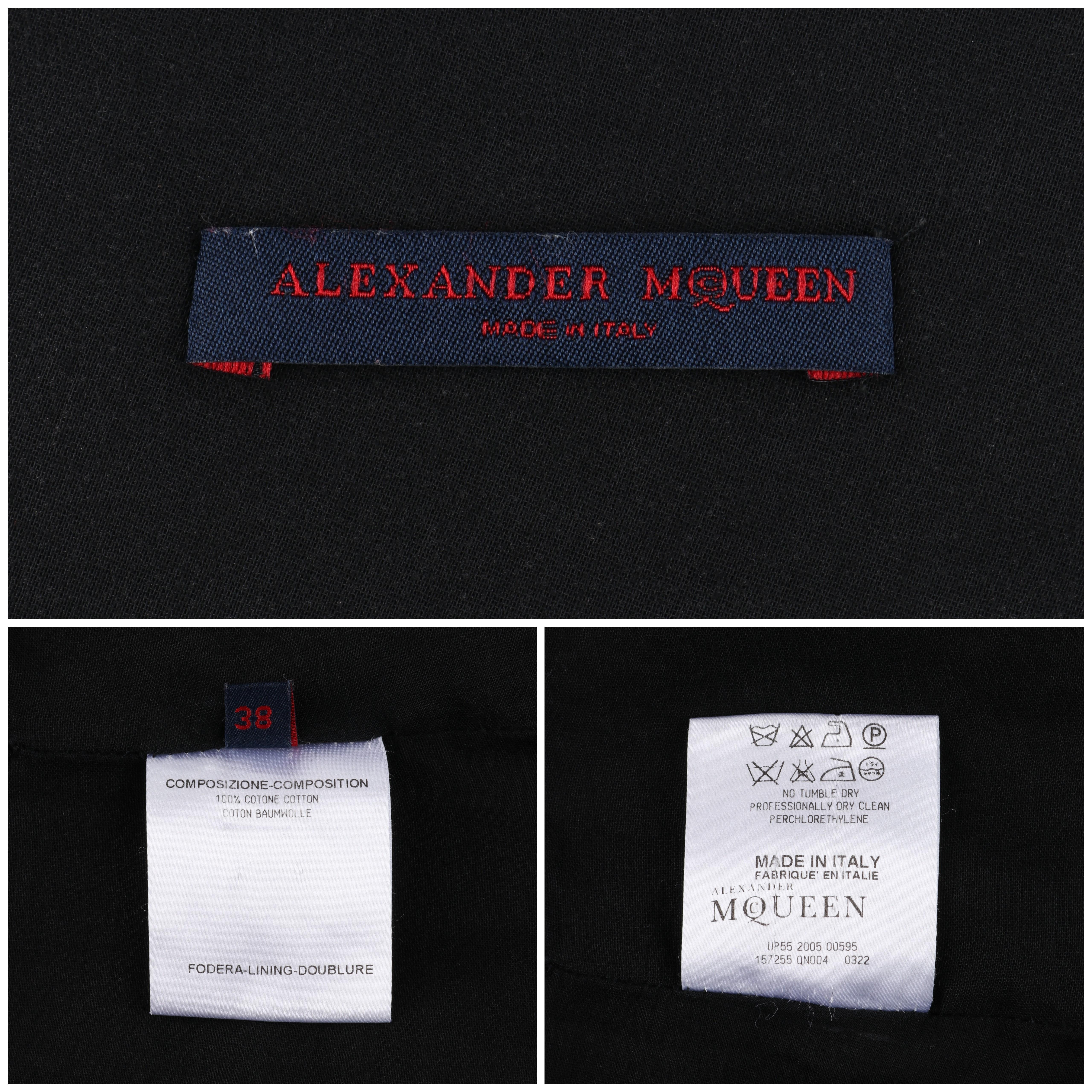 ALEXANDER McQUEEN S/S 2006 “Neptune” Black Pleated Sash Tie Circle Skirt 1