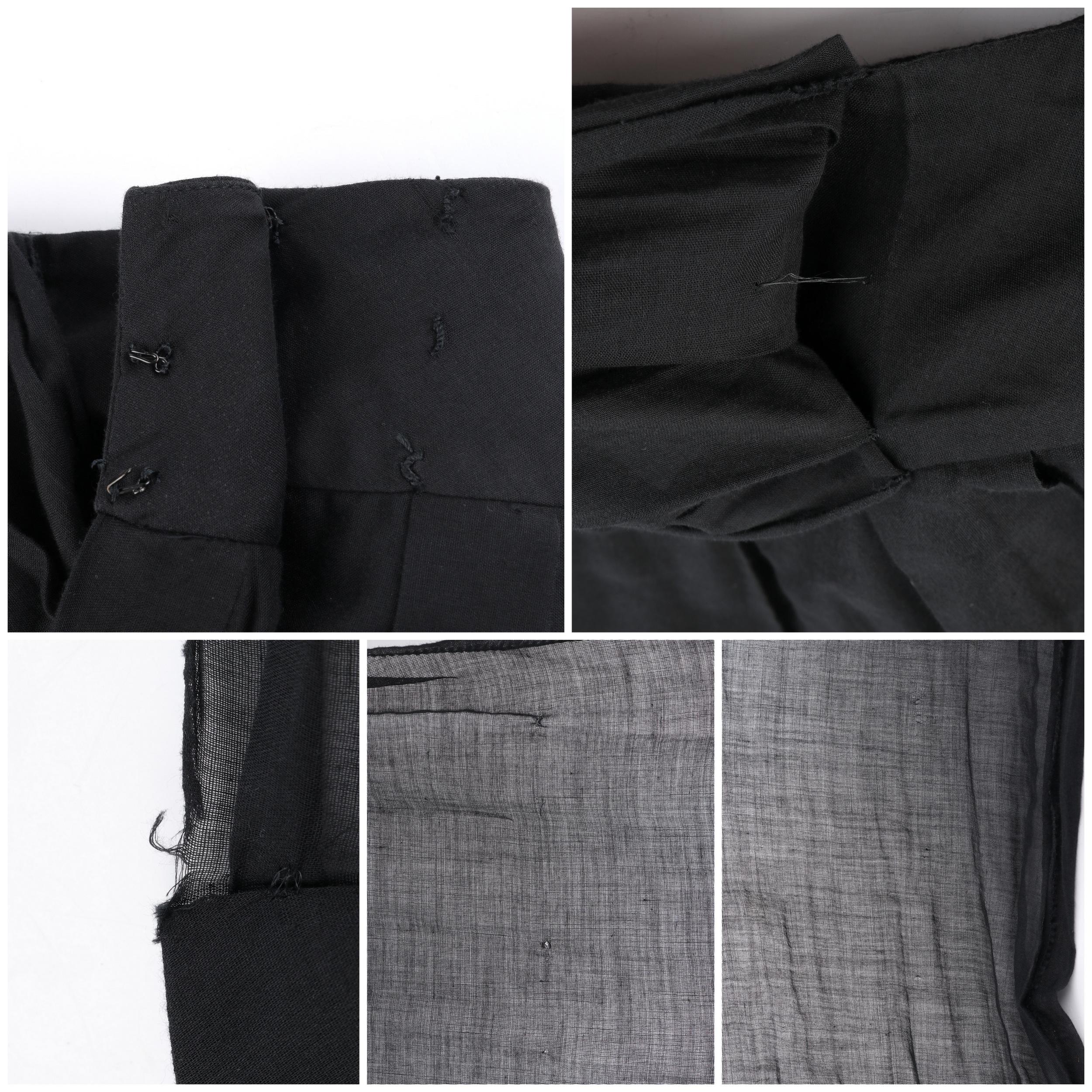 ALEXANDER McQUEEN S/S 2006 “Neptune” Black Pleated Sash Tie Circle Skirt 2