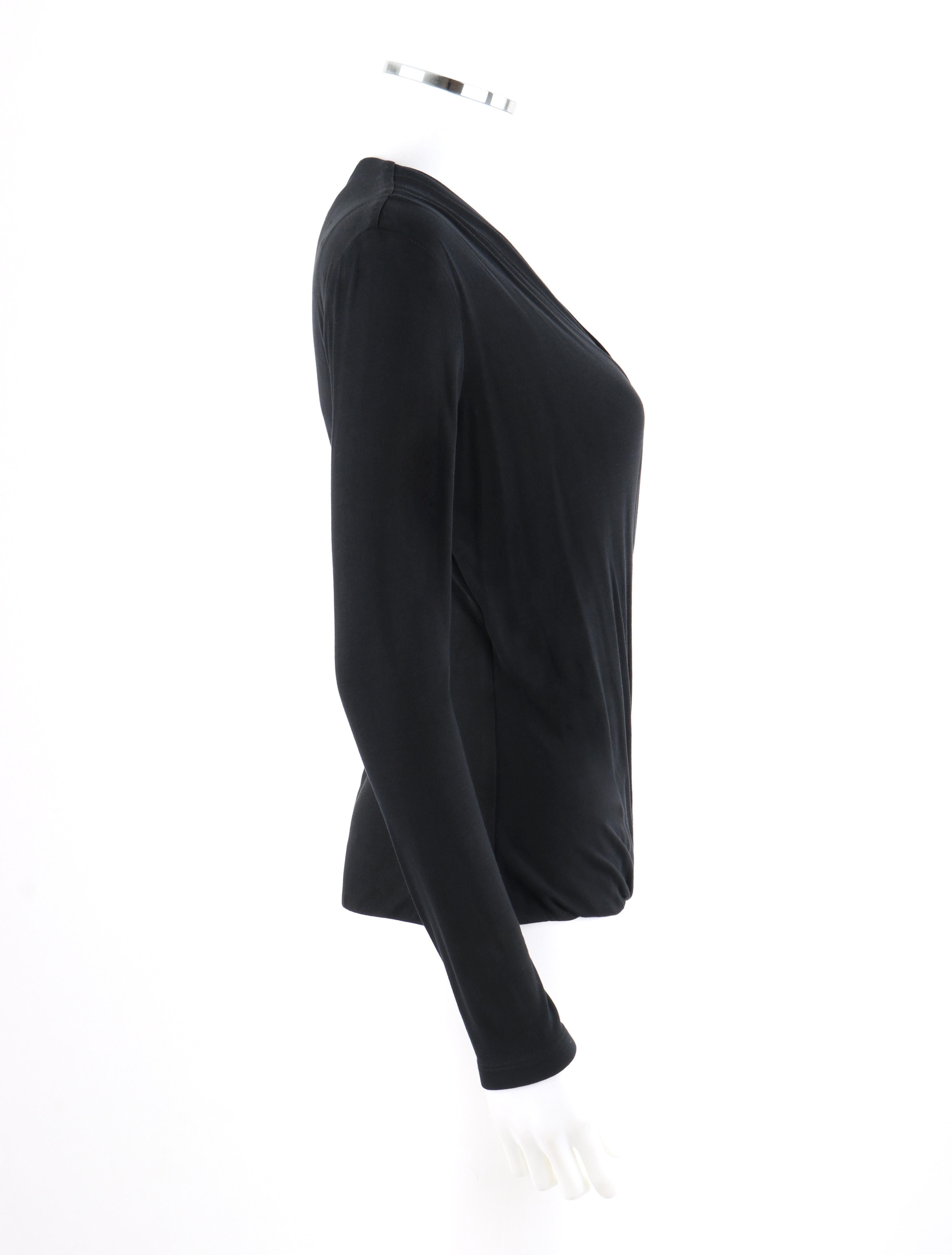 ALEXANDER McQUEEN - Haut « Neptune » en jersey noir à manches longues et col bénitier, printemps-été 2006 Pour femmes en vente